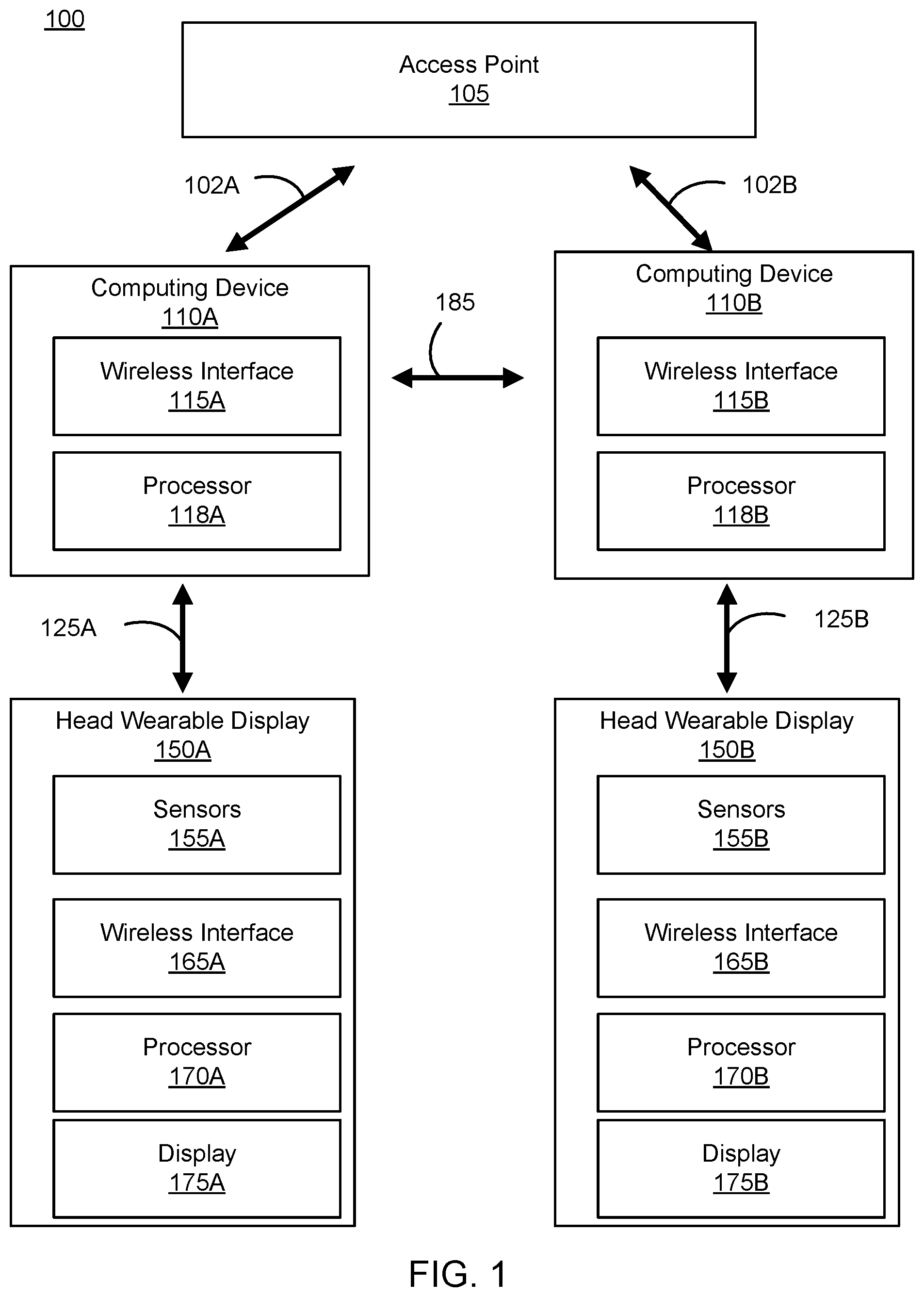 Patent US12356269 — Systems and methods for determining connection metrics for devices in paired mode — Figure 1