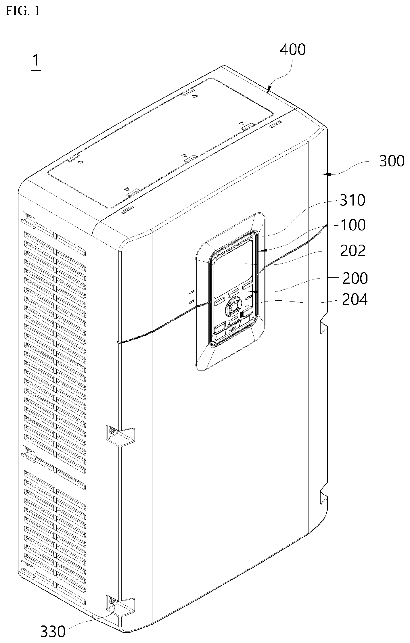 Patent US12356575 — Electronic apparatus having electronic control device — Figure 1
