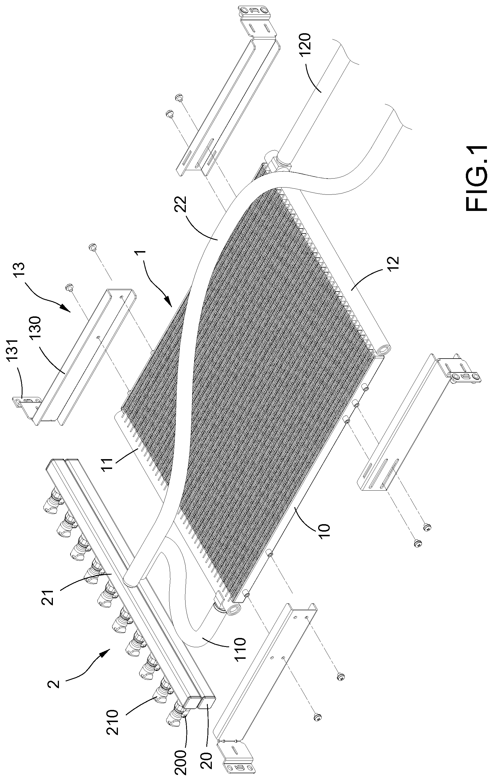 Patent US12356589 — Pre-cooling device integrated liquid cooling distributor and its server liquid cooling system — Figure 1
