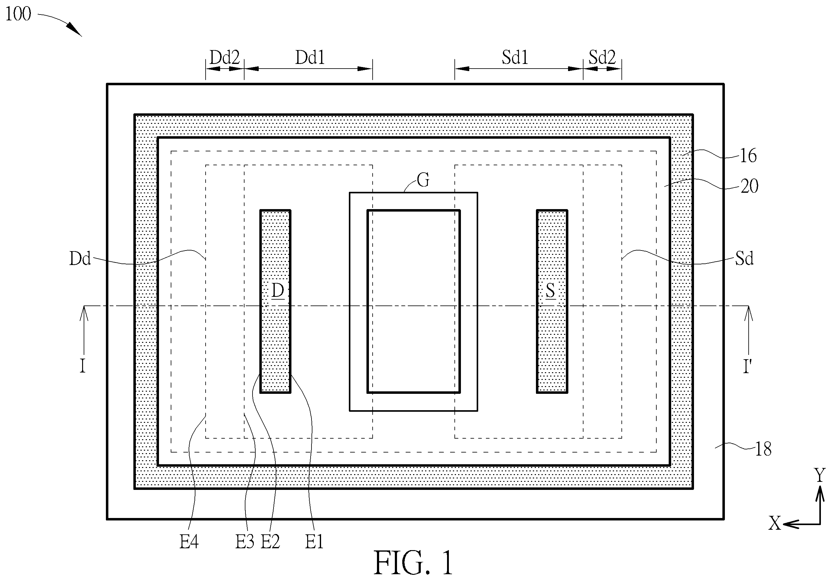 Patent US12356648 Figure 1 – High voltage transistor