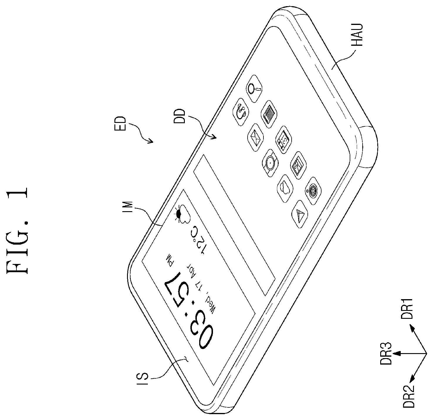 Patent US12356795 — Light emitting diode and display device including the same — Figure 1