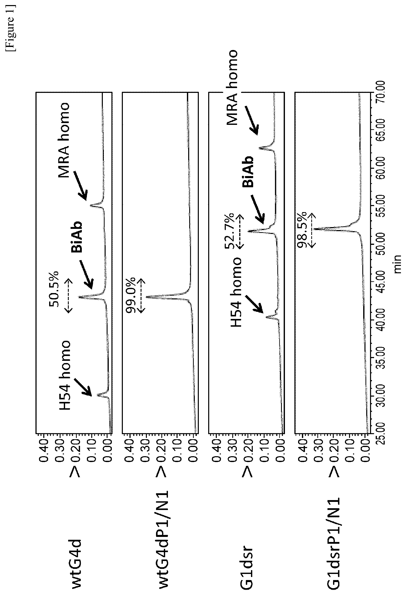 Patent US12359001 — Method for producing polypeptide hetero-oligomer — Figure 1