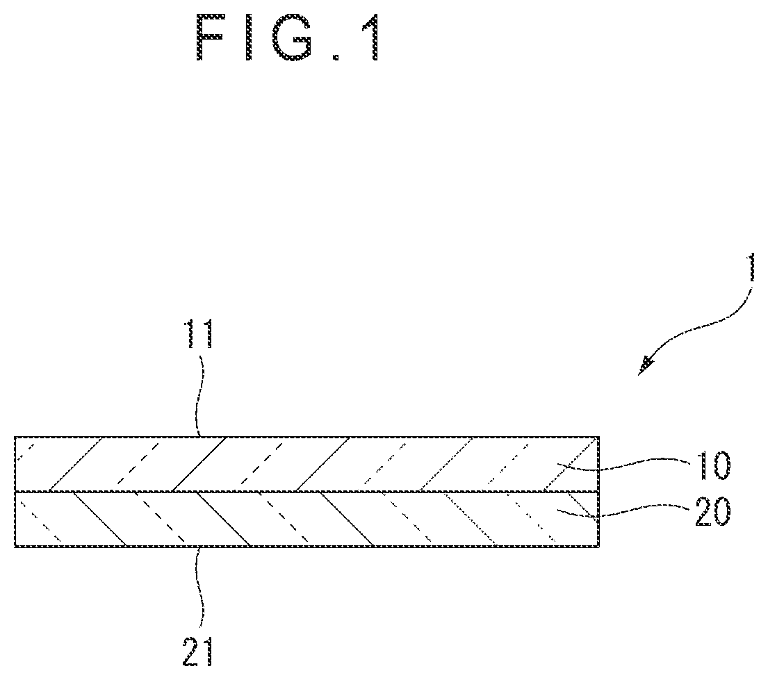 Patent US12359096 — High-frequency dielectric heating adhesive sheet — Figure 1