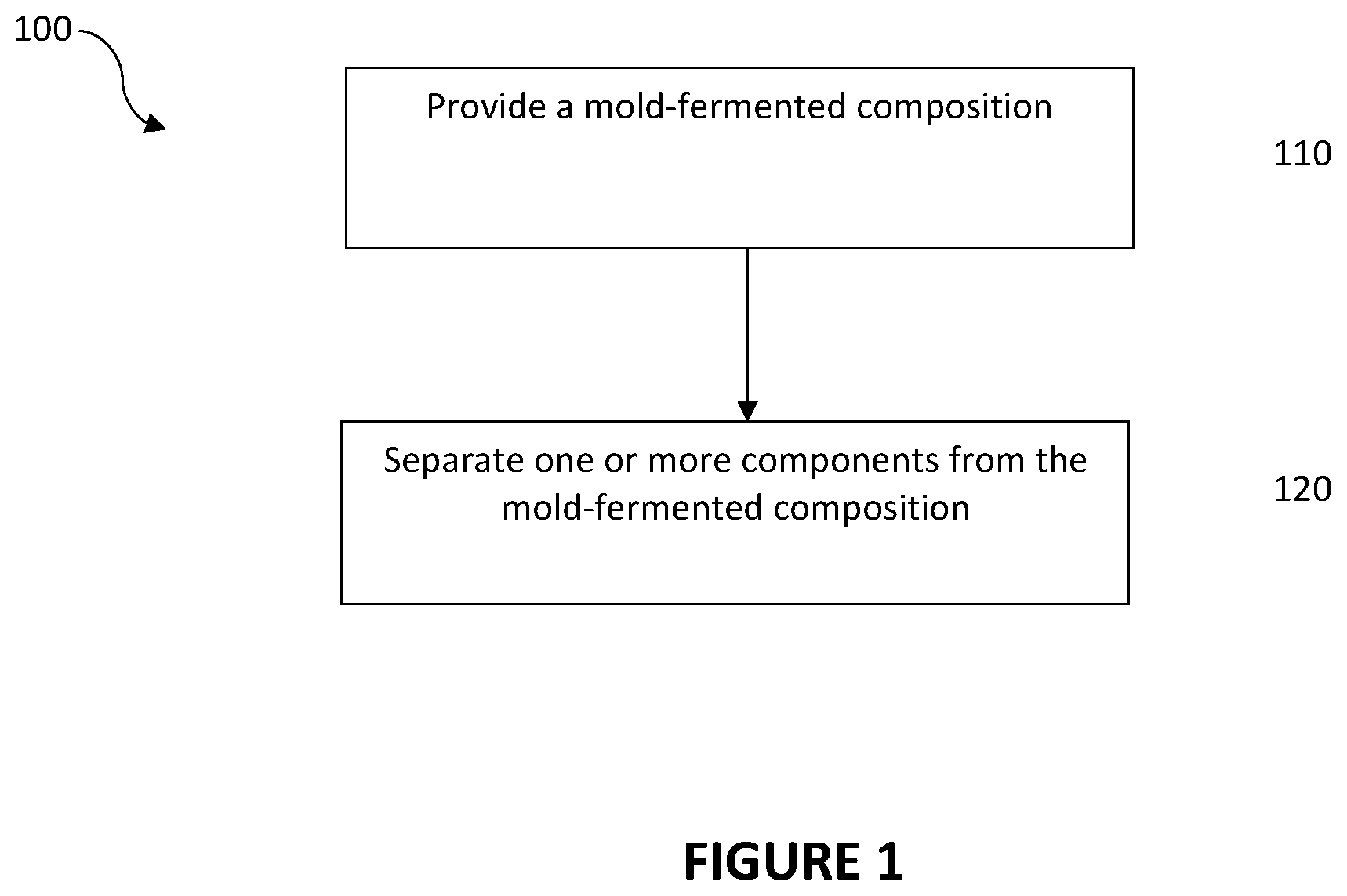Patent US12359151 — Methods of separating filamentous fungi and other components from mold-fermented compositions, and uses of separated components — Figure 1