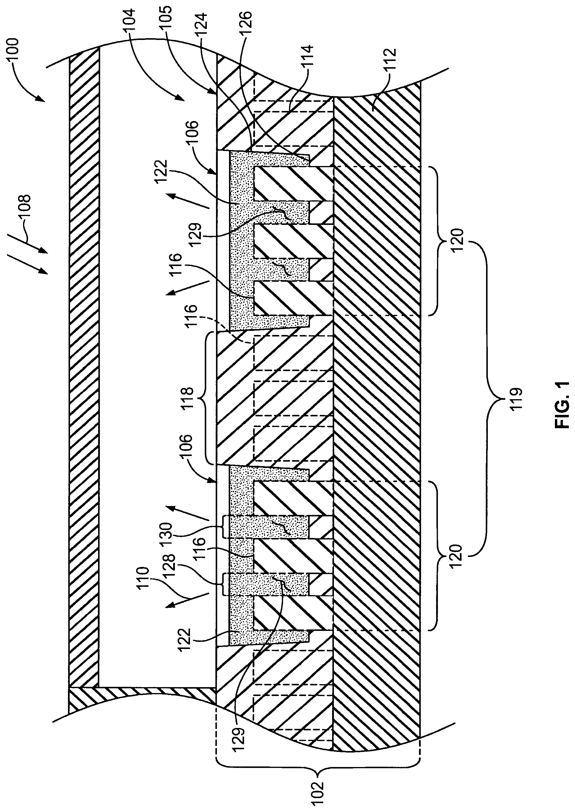 Patent US12359194 Figure 1 – Structured substrates for improving detection of light emissions and methods relating to the same