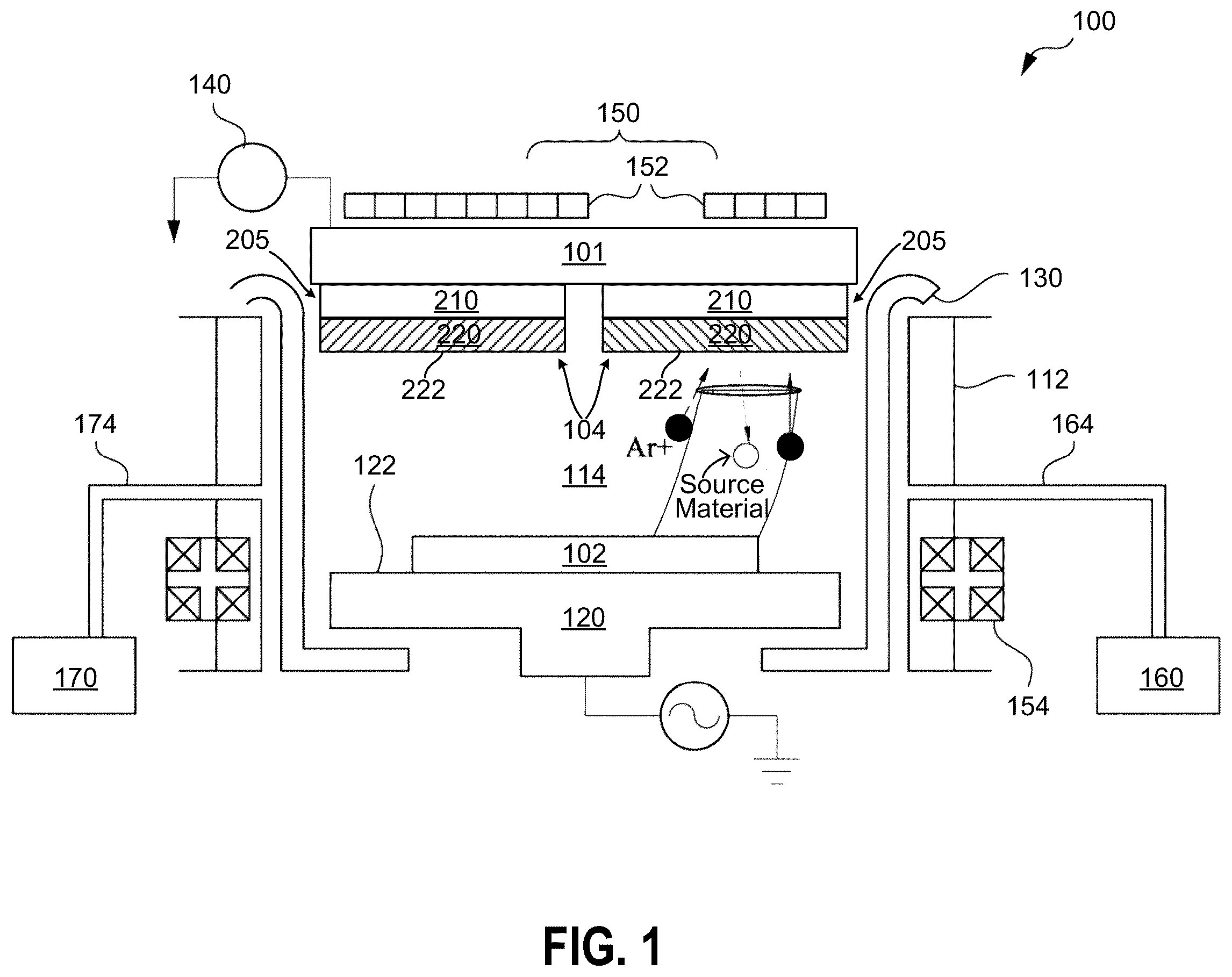 Patent US12359307 — In situ and tunable deposition of a film — Figure 1