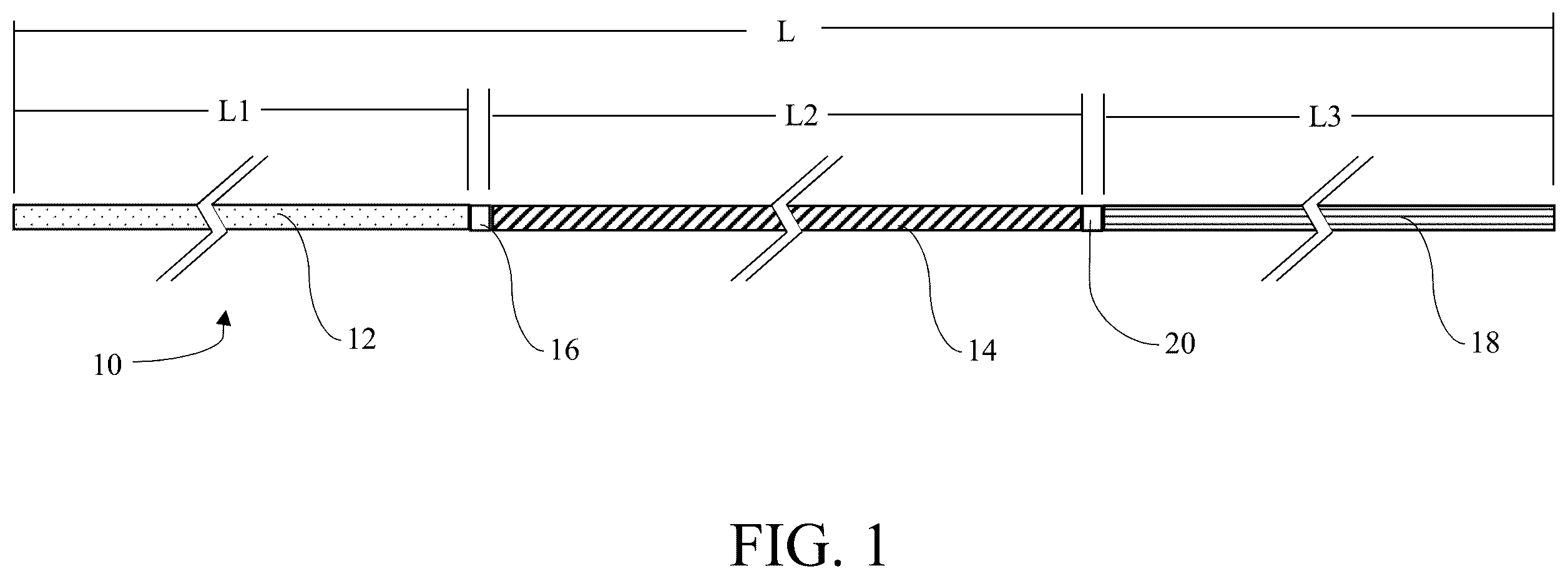 Patent US12359356 — Yarn with sections having different aesthetic characteristics, articles comprising same, and methods of making said yarn and articles — Figure 1