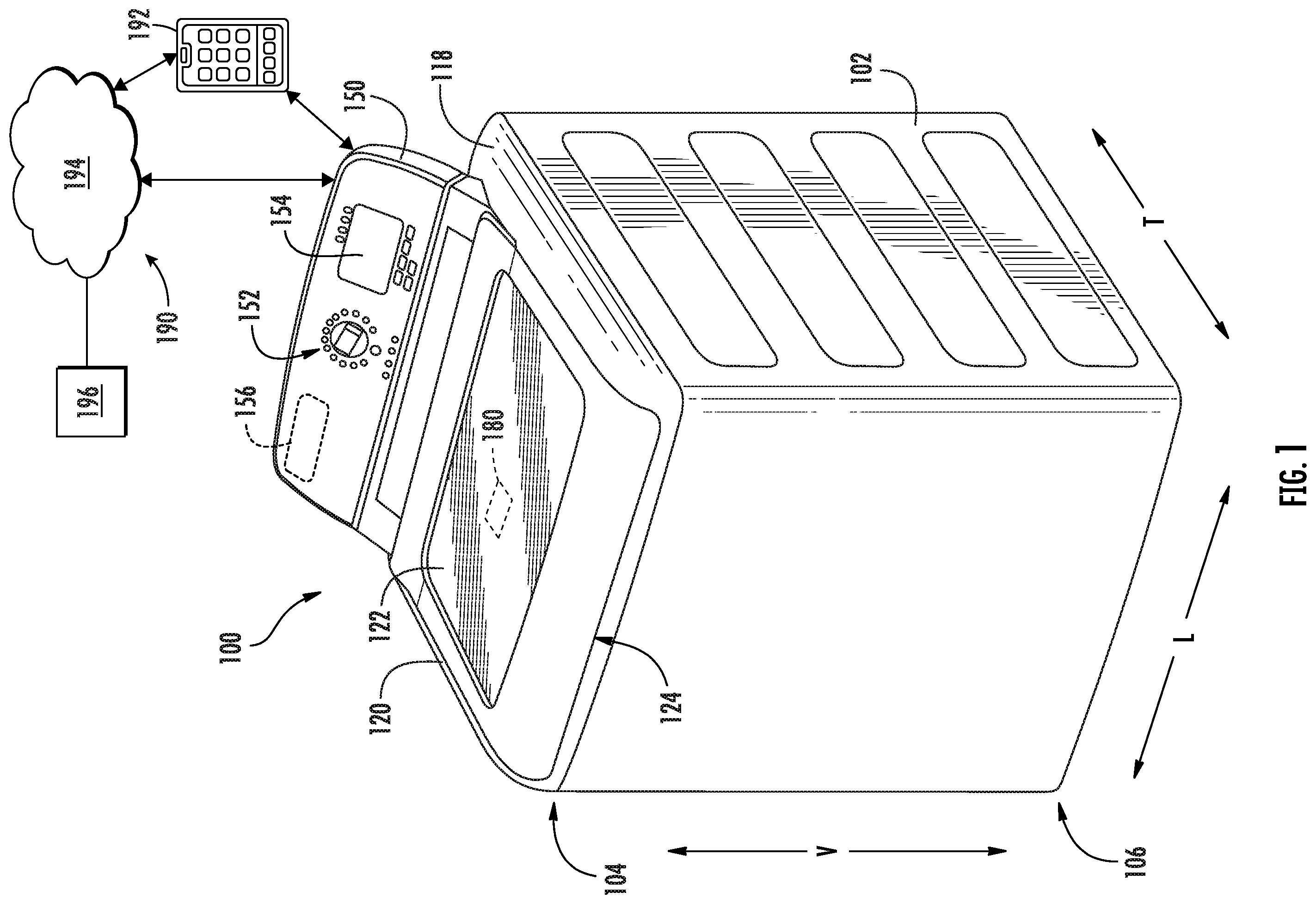 Patent US12359359 — Method for performing a self-clean cycle in a washing machine appliance — Figure 1