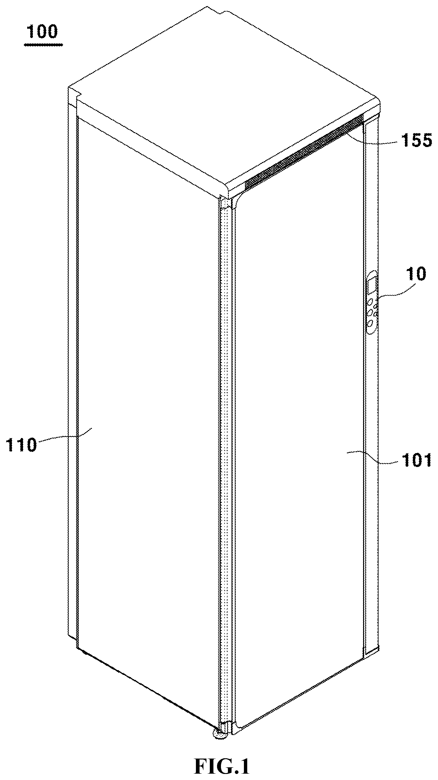 Patent US12359364 — Clothes dryer using LED light source — Figure 1
