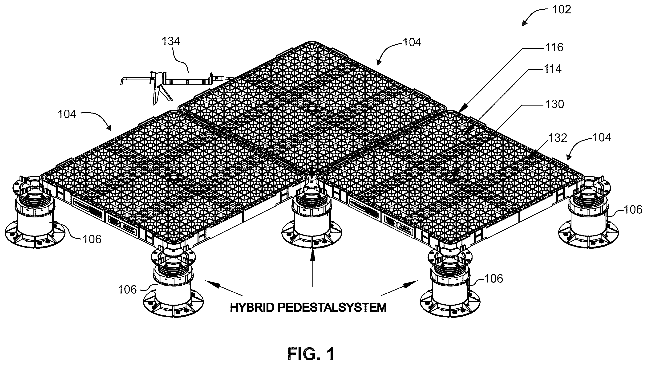 Patent US12359380 — Synthetic turf system — Figure 1