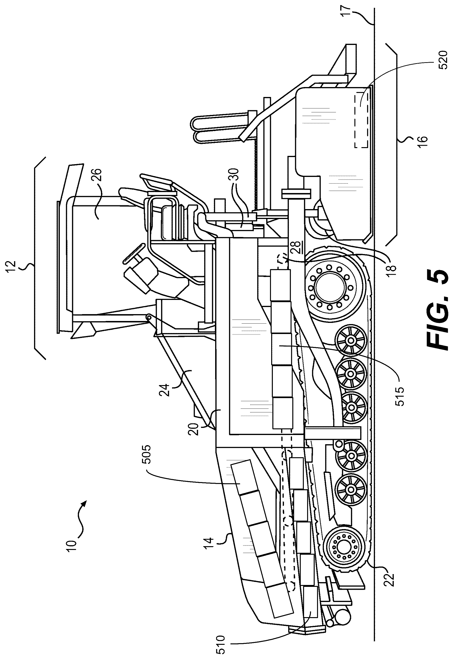 Patent US12359381 Figure 5 – Thermoelectric power generation on a paving machine