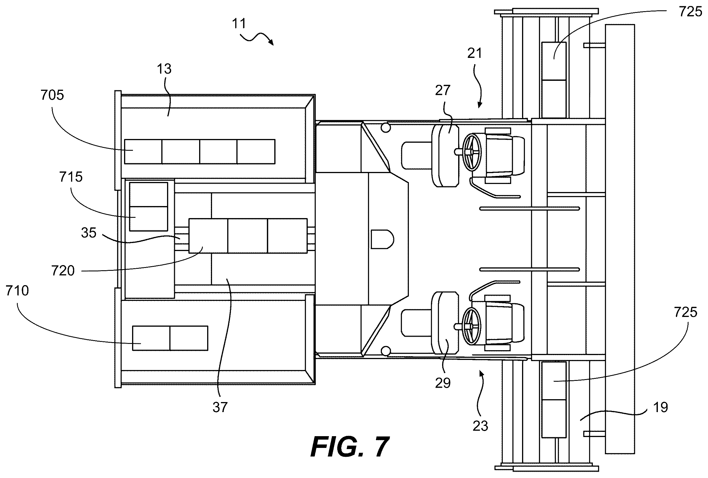 Patent US12359381 Figure 7 – Thermoelectric power generation on a paving machine