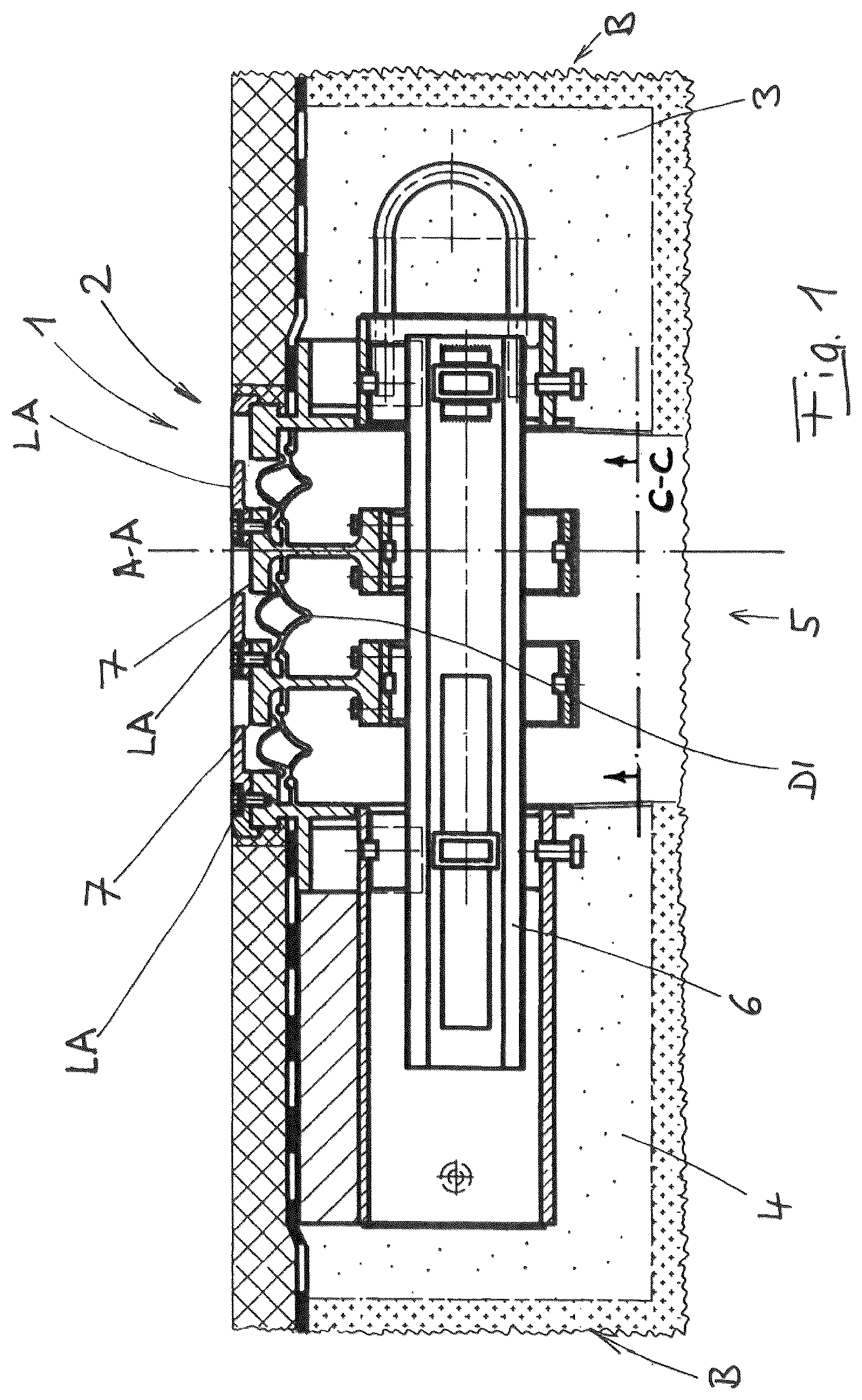 Patent US12359383 — Expansion-joint bridging device — Figure 1