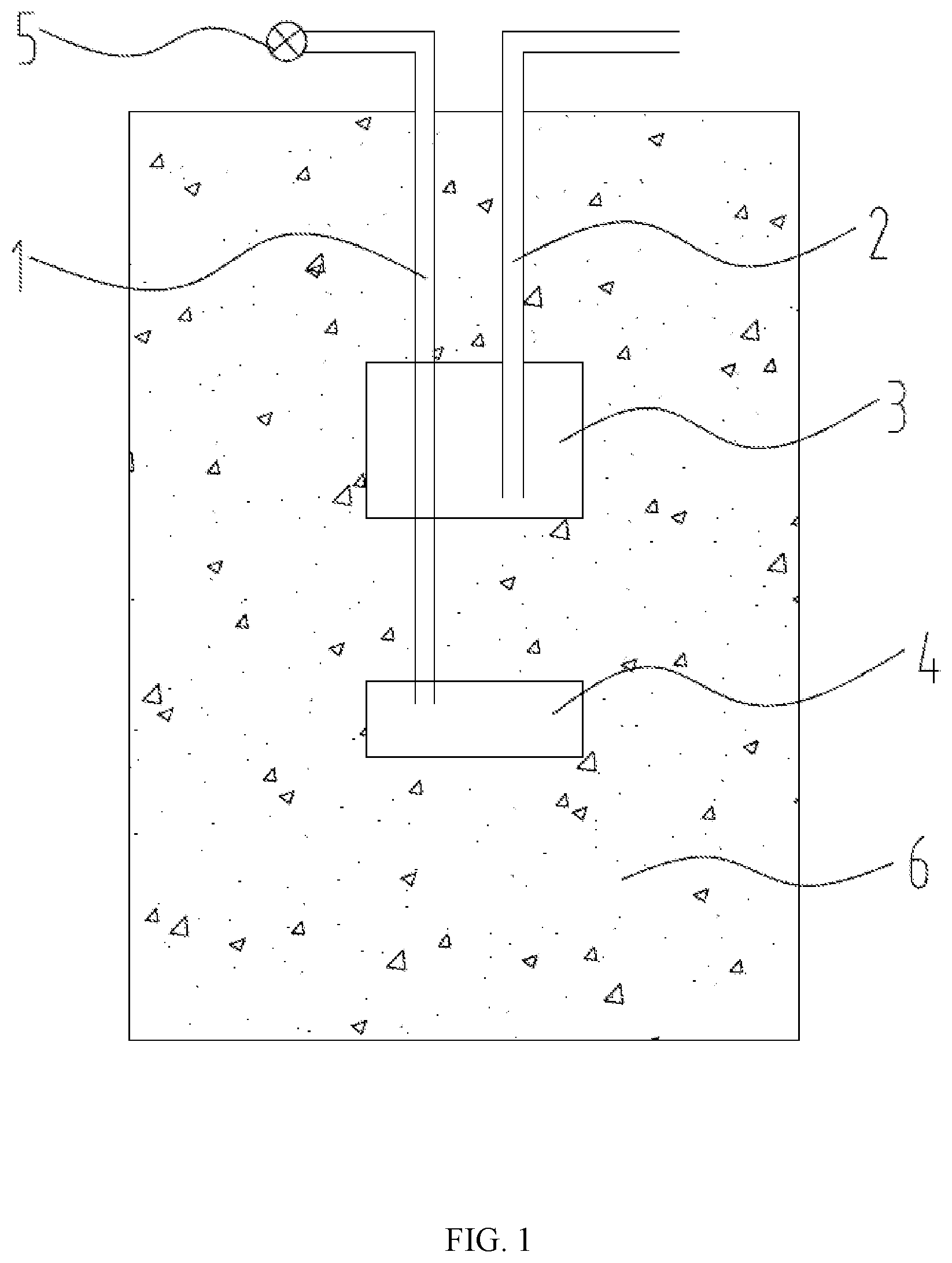 Patent US12359387 — Soft soil foundation single-hole depth air compression drainage device and working method thereof — Figure 1