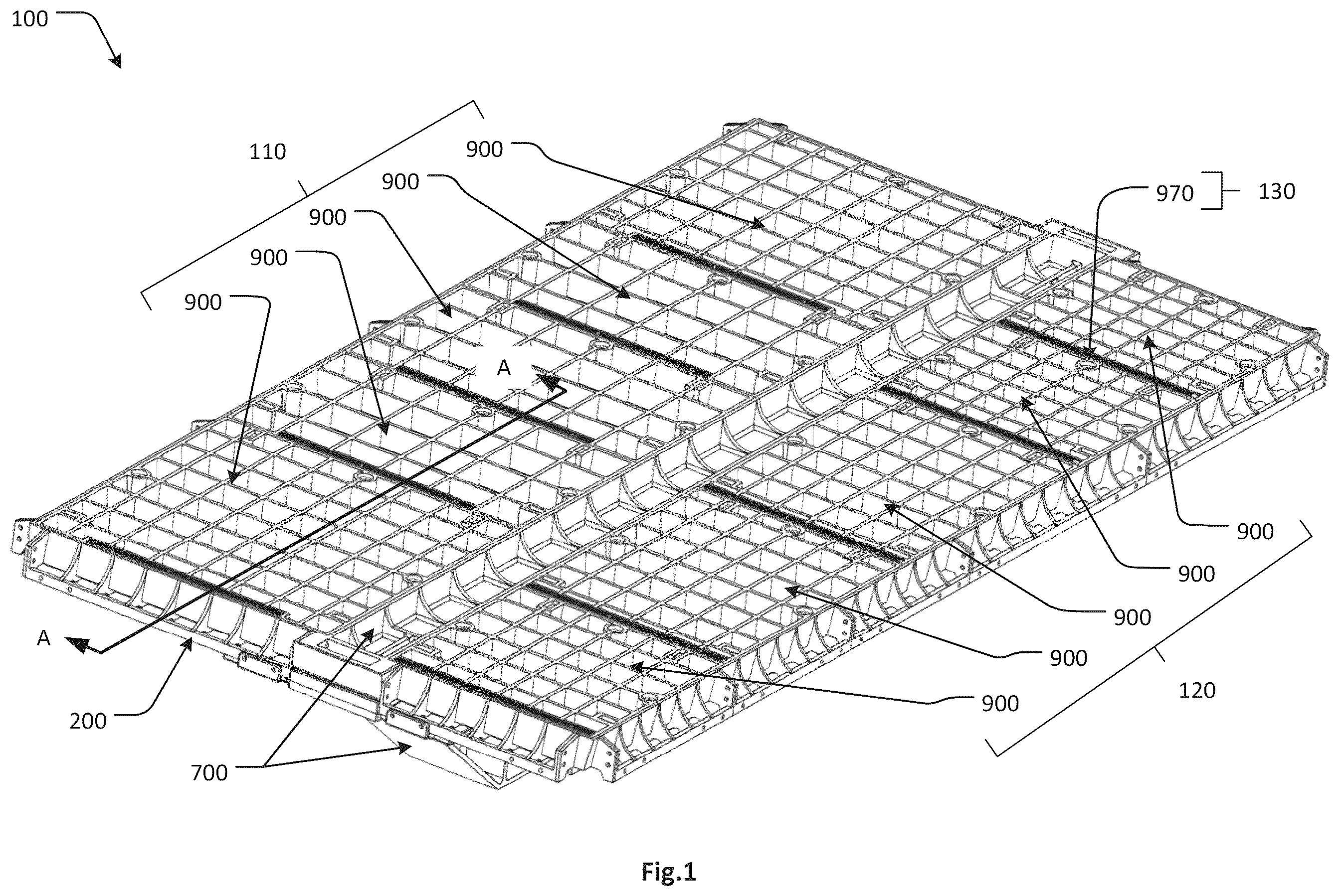 Patent US12359391 — Modular access cover — Figure 1