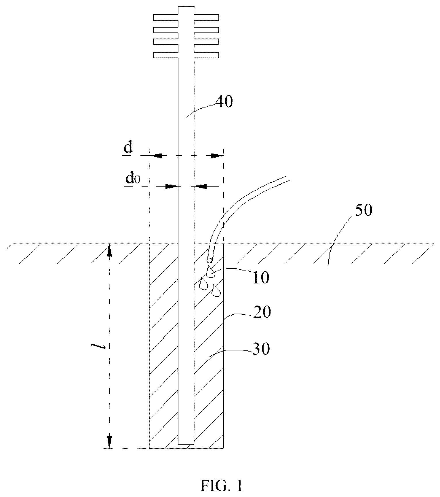 Patent US12359392 — Thermosyphon foundation, method of calculating cold conductivity enhancement coefficient and method of cold conductivity enhancement thereof — Figure 1