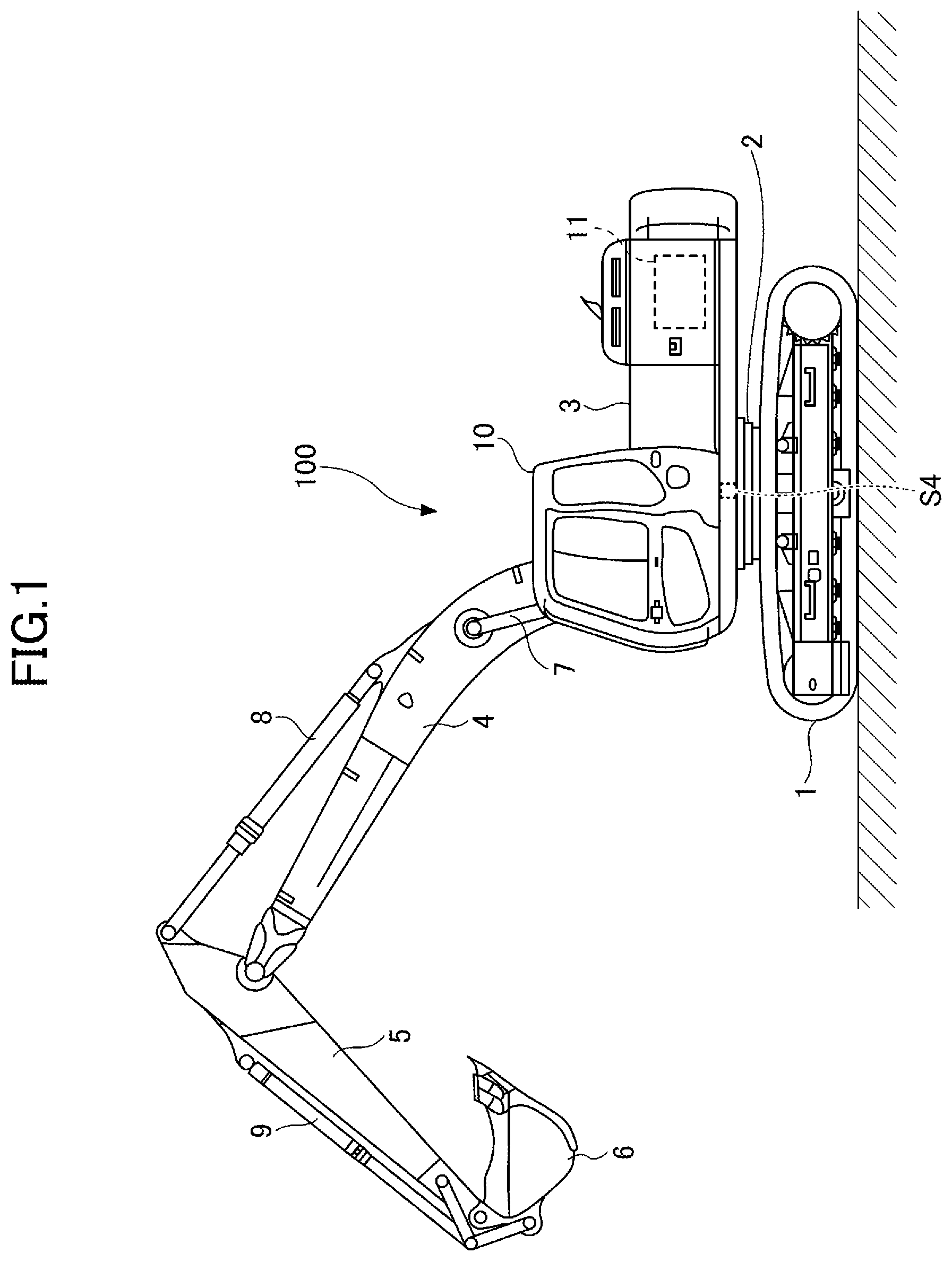Patent US12359400 Figure 1 – Excavator