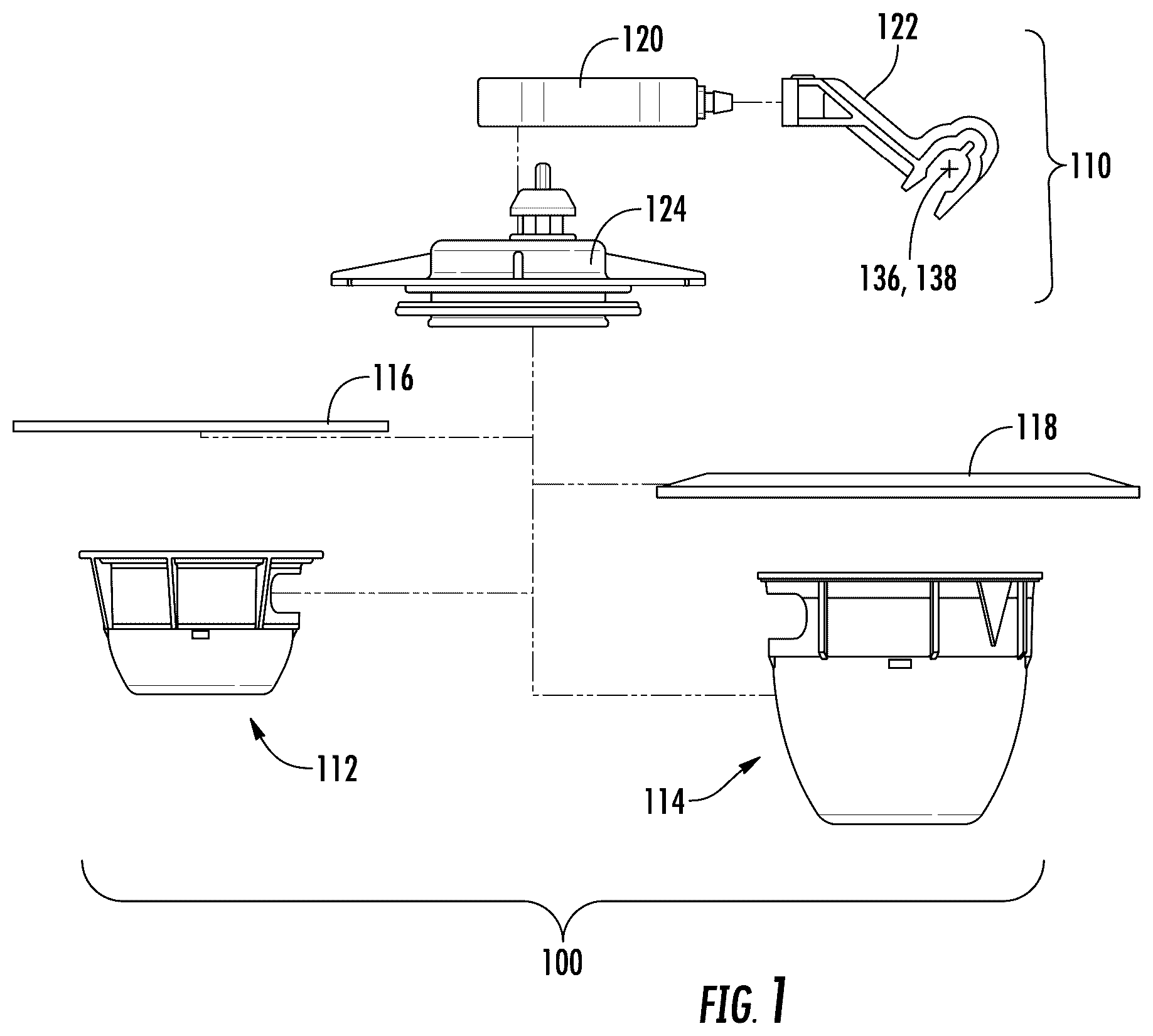 Patent US12359413 — Reconfigurable flapper for different sized flush valves — Figure 1