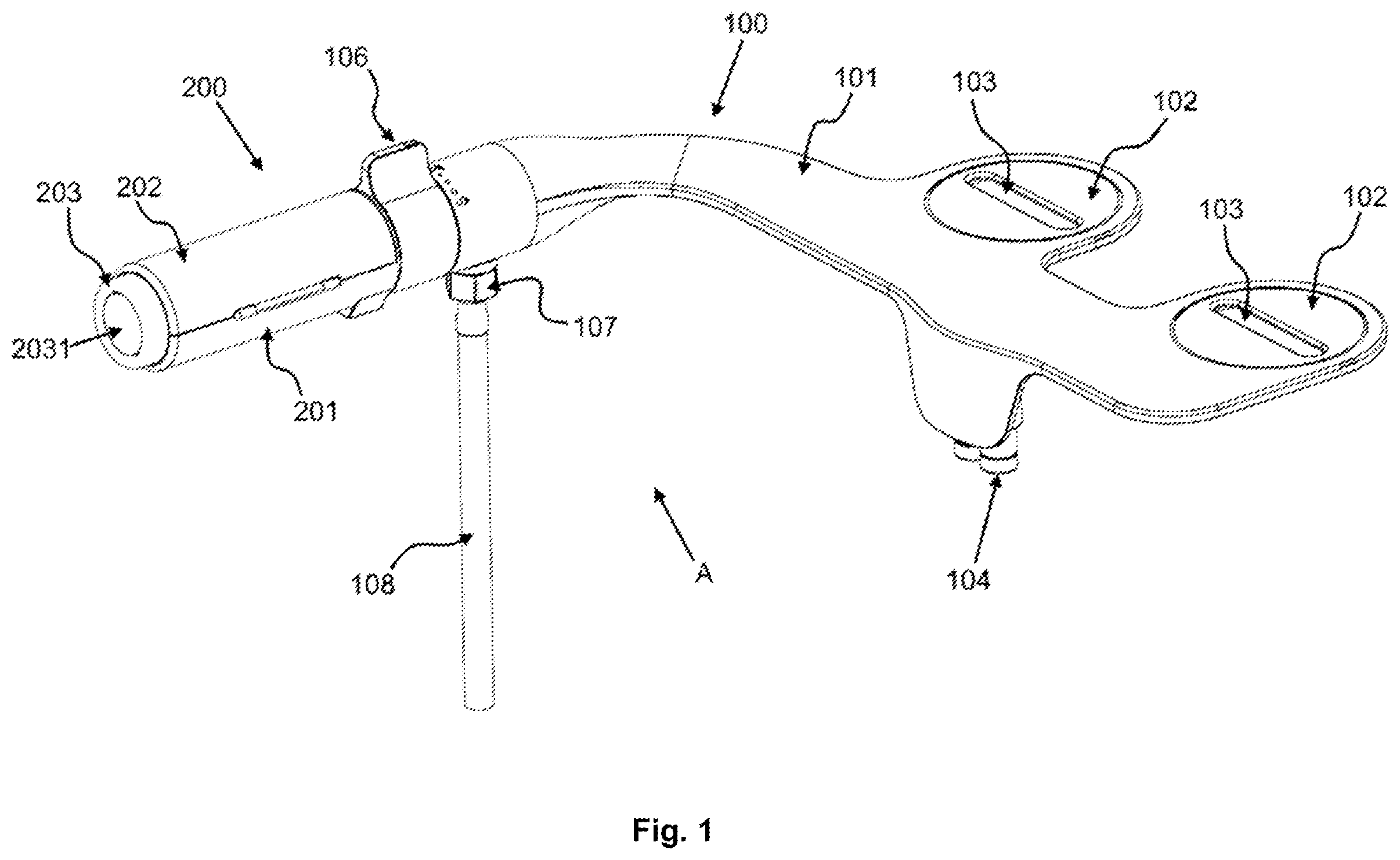 Patent US12359414 — Scented bidet nozzle construct — Figure 1