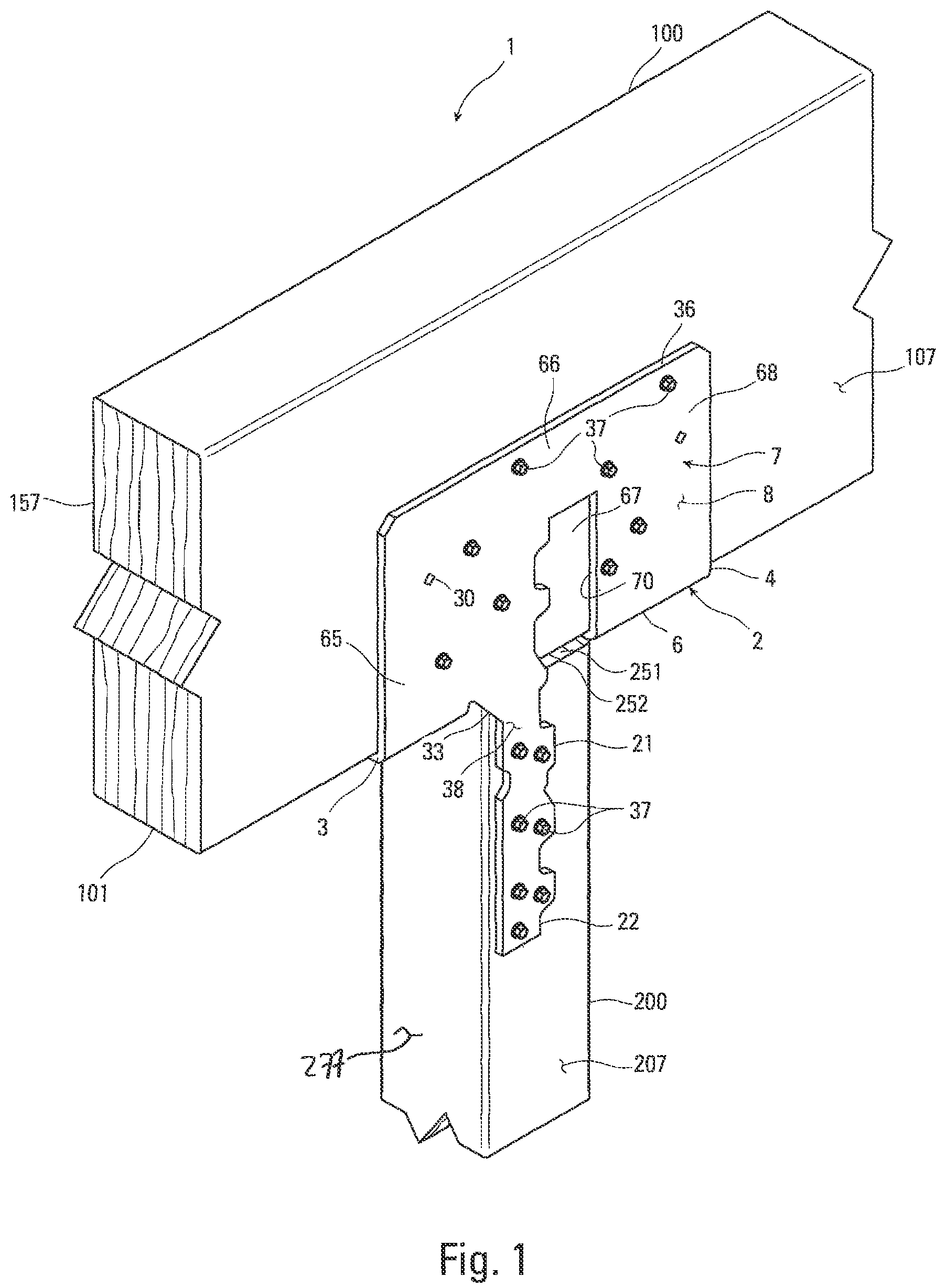 Patent US12359422 — Column cap — Figure 1