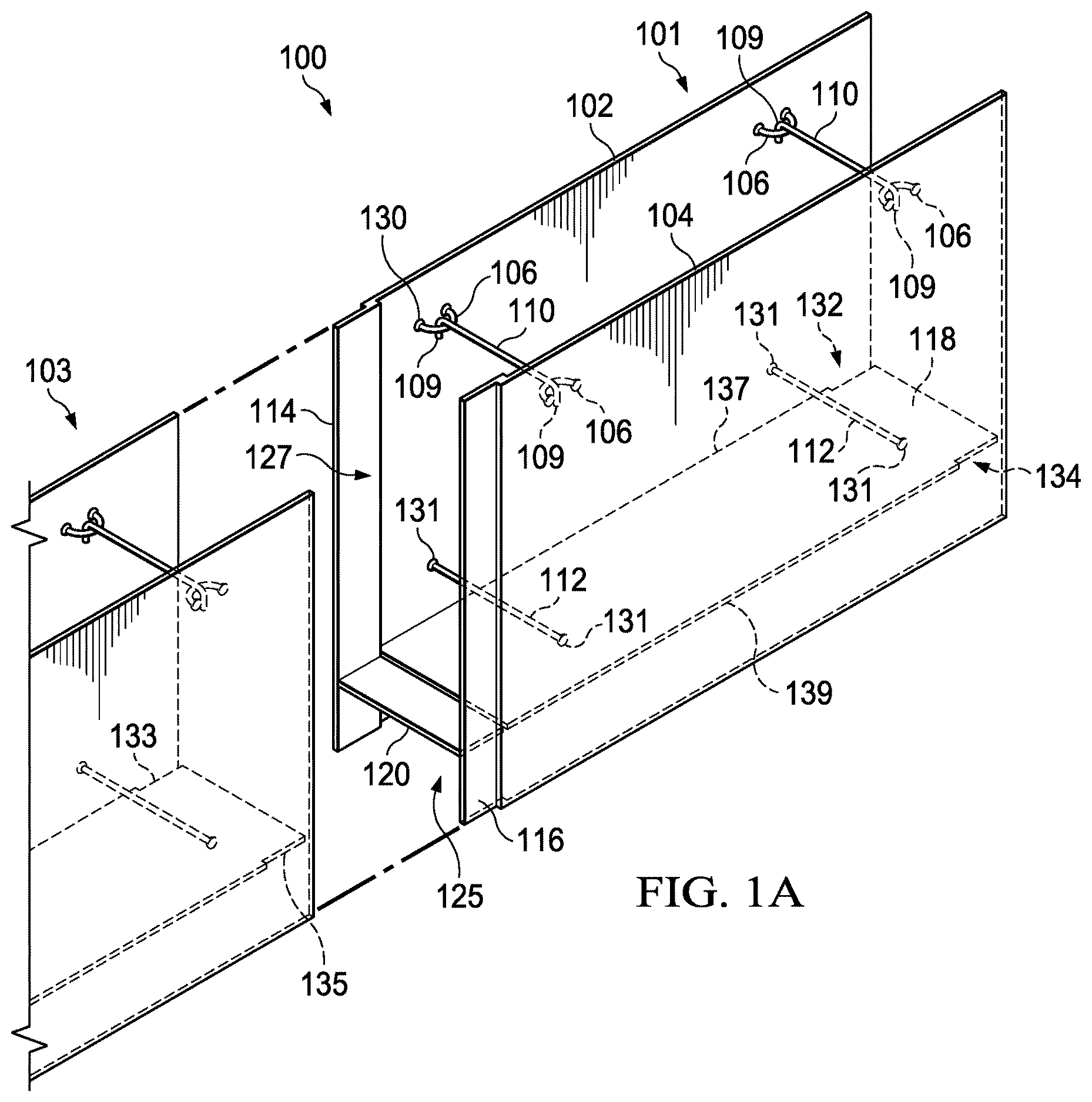 Patent US12359427 Figure 1 – Composite conduit formwork structure and method of fabrication