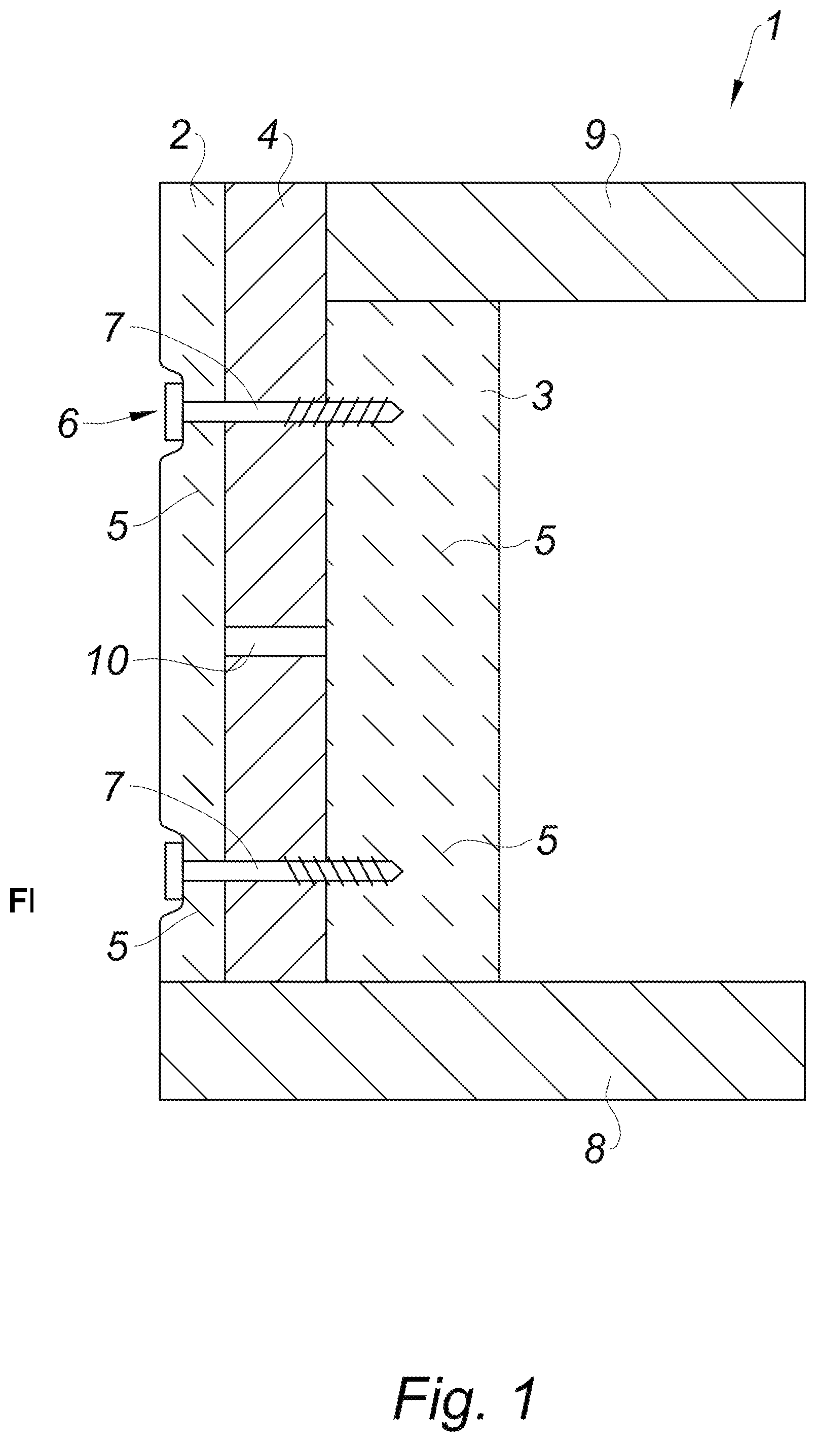 Patent US12359429 — Panel for a floor or wall and method for manufacturing one such panel — Figure 1