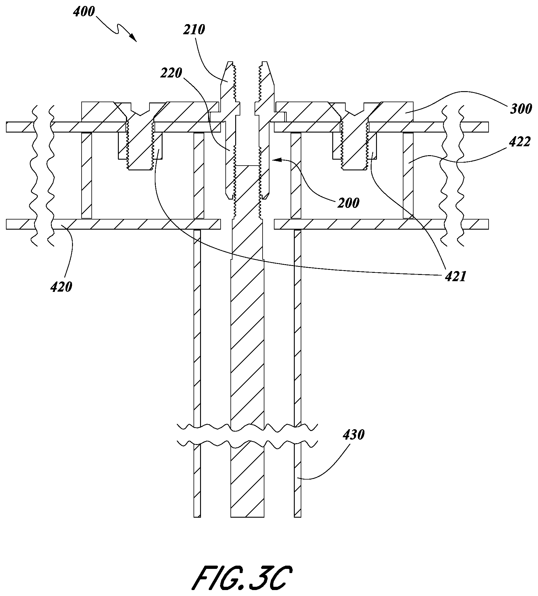 Patent US12359439 Figure 6 – Modular construction connection mechanism