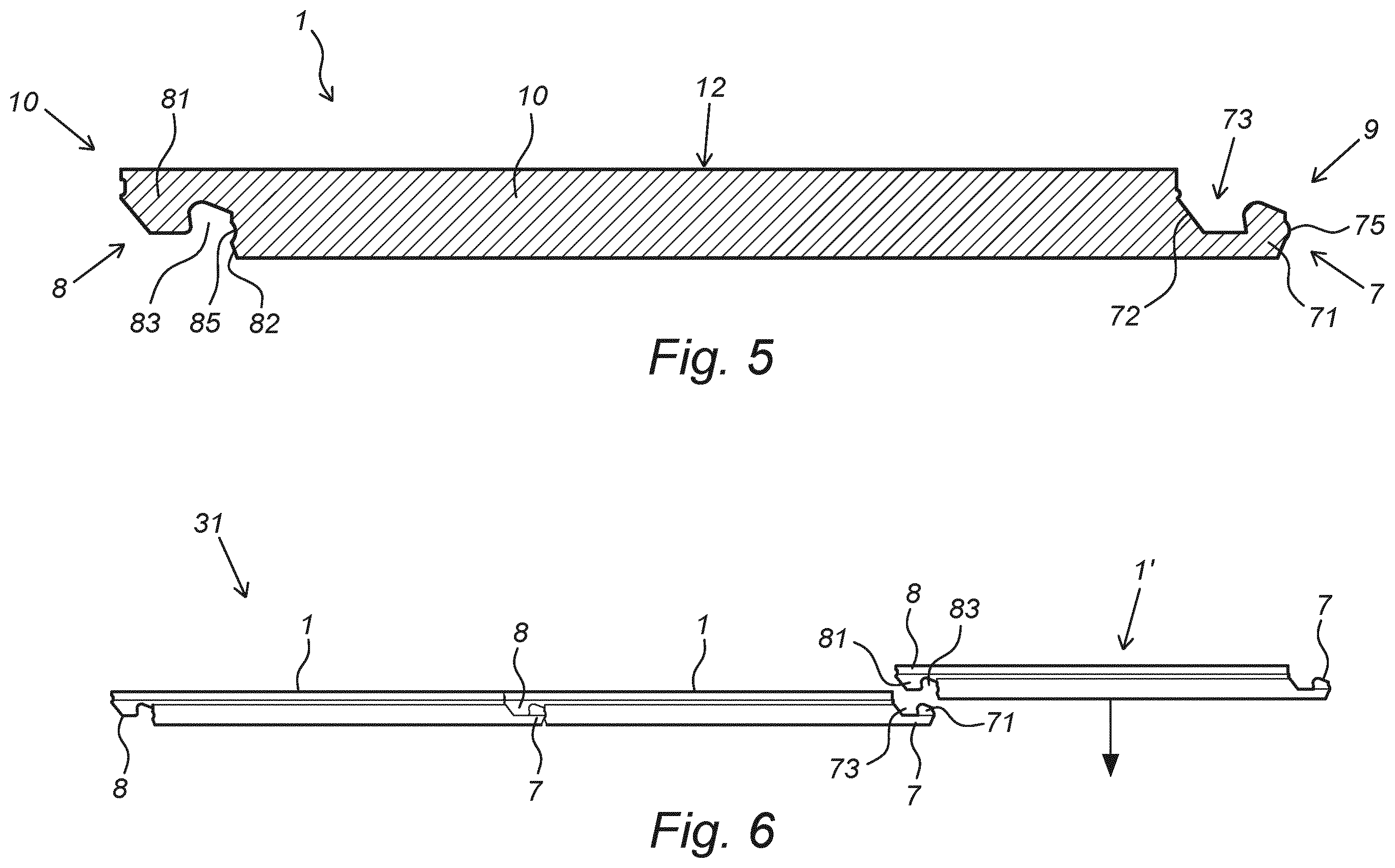 Patent US12359445 Figure 3 – Decorative panel suitable for assembling a floor, ceiling or wall covering by interconnecting a plurality of said panels with each other, and decorative covering of such interconnected panels