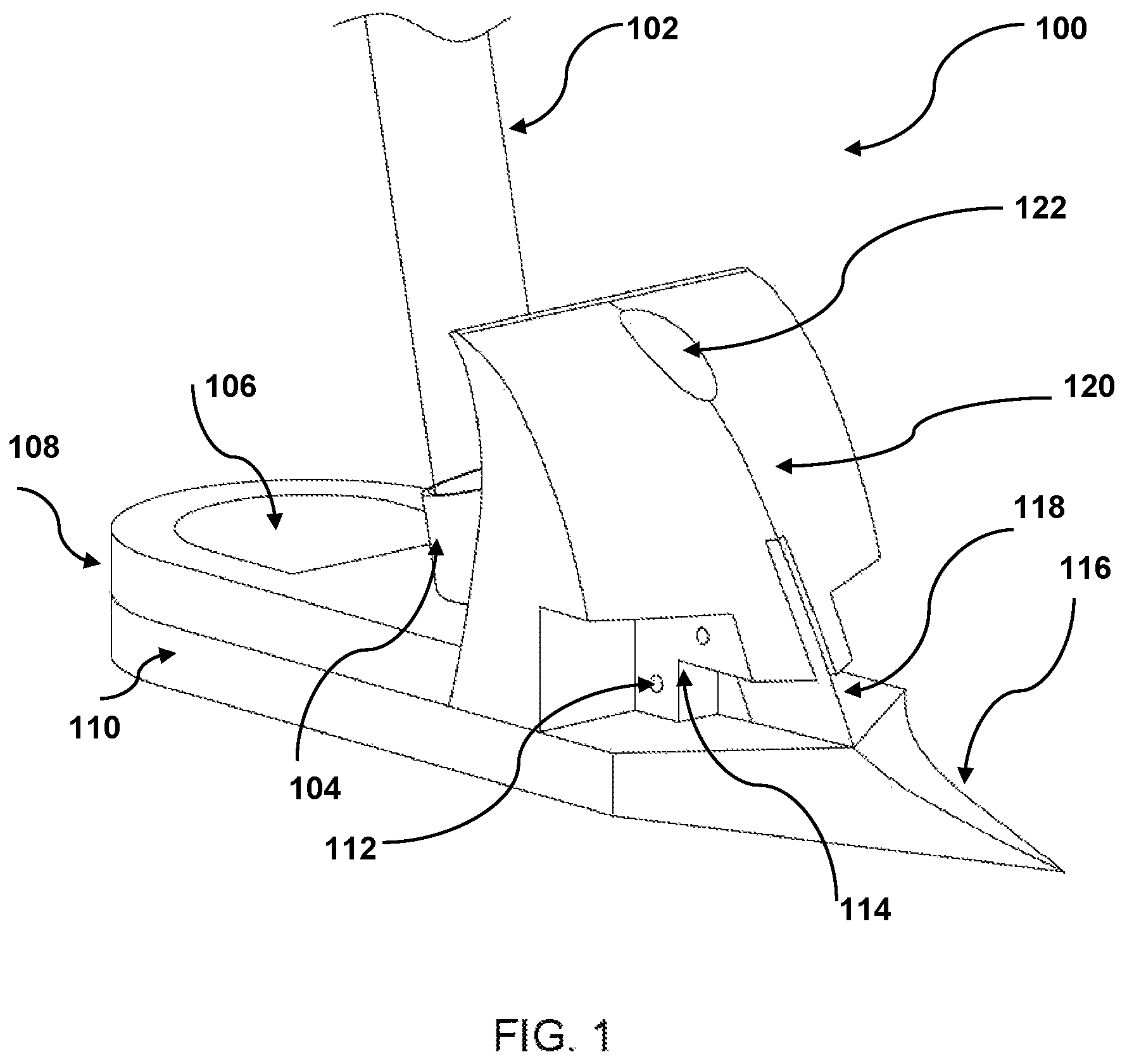 Patent US12359453 — Carpet cutting apparatus and a method and system for removing carpet bonded to a floor — Figure 1