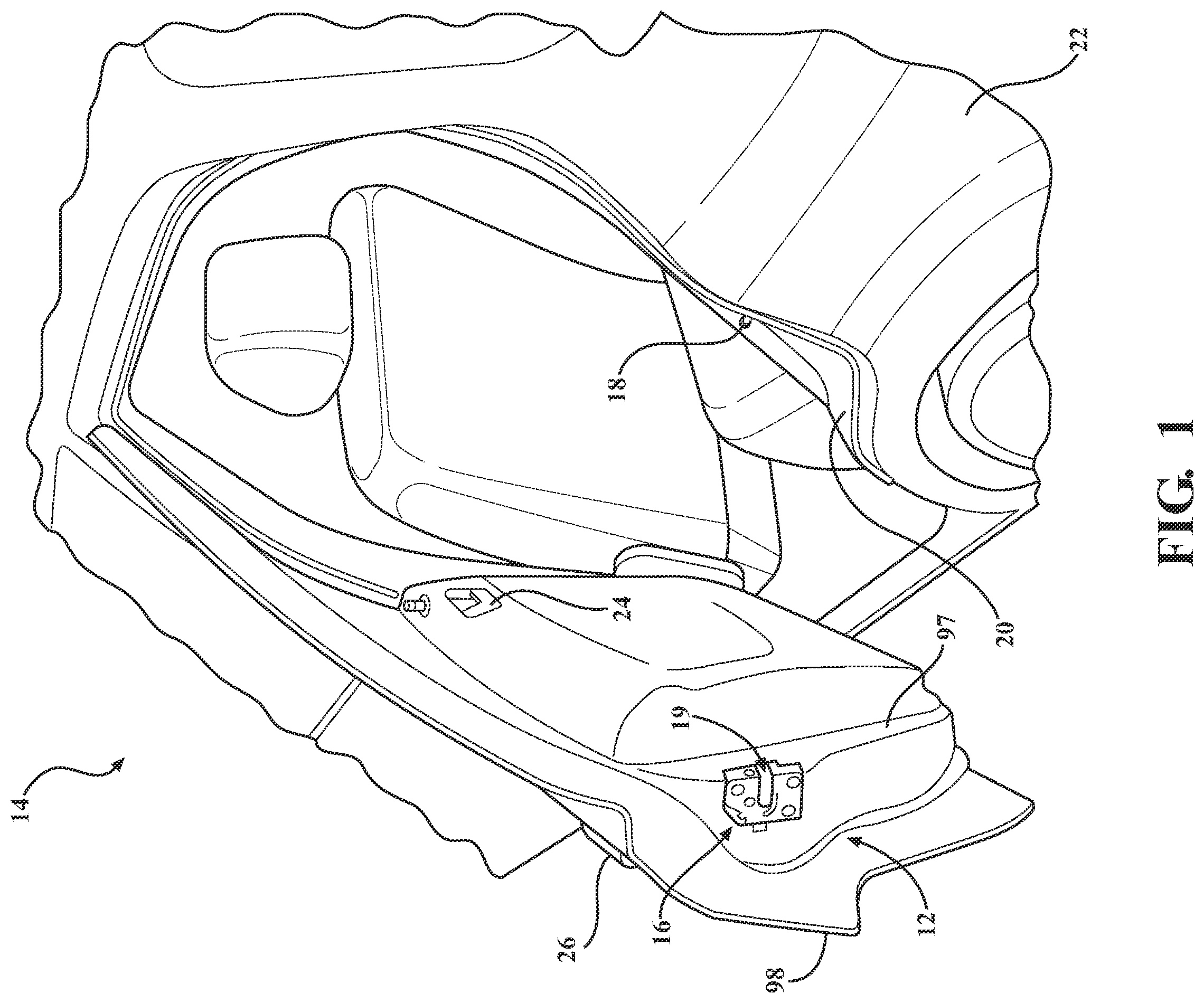 Patent US12359476 — Closure latch assembly with power latch release mechanism having dual drive power release actuator and multi-stage gearset — Figure 1