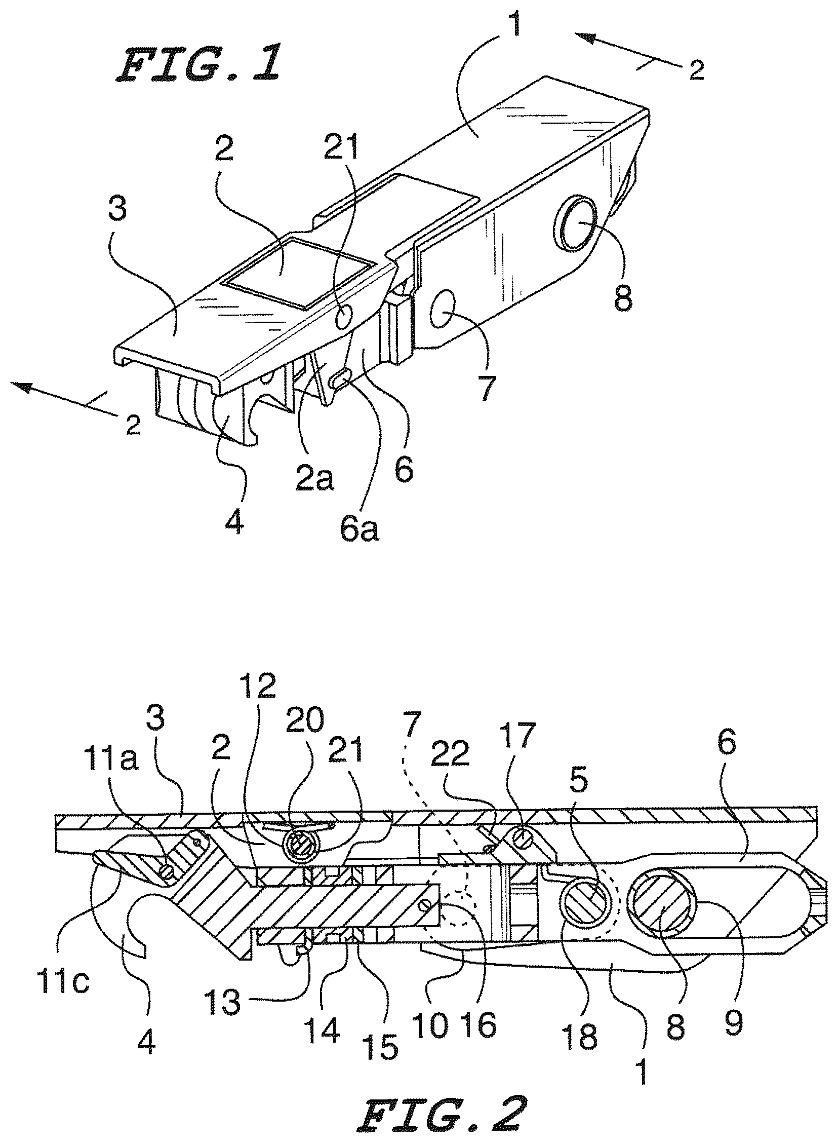Patent US12359479 — Hook latch with adjustable throw — Figure 1