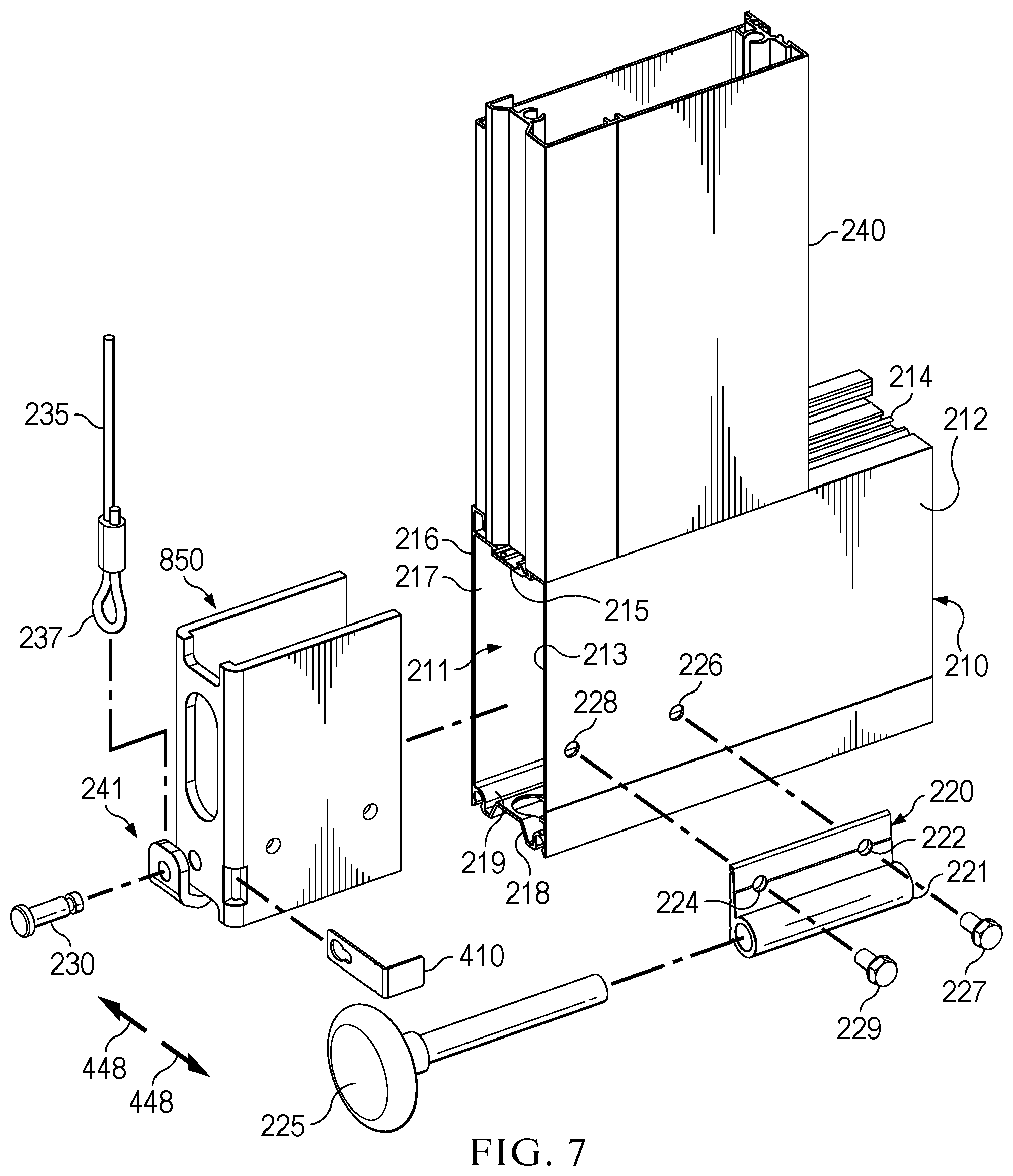Patent US12359481 Figure 8 – Anchor system for a bracket of a movable barrier