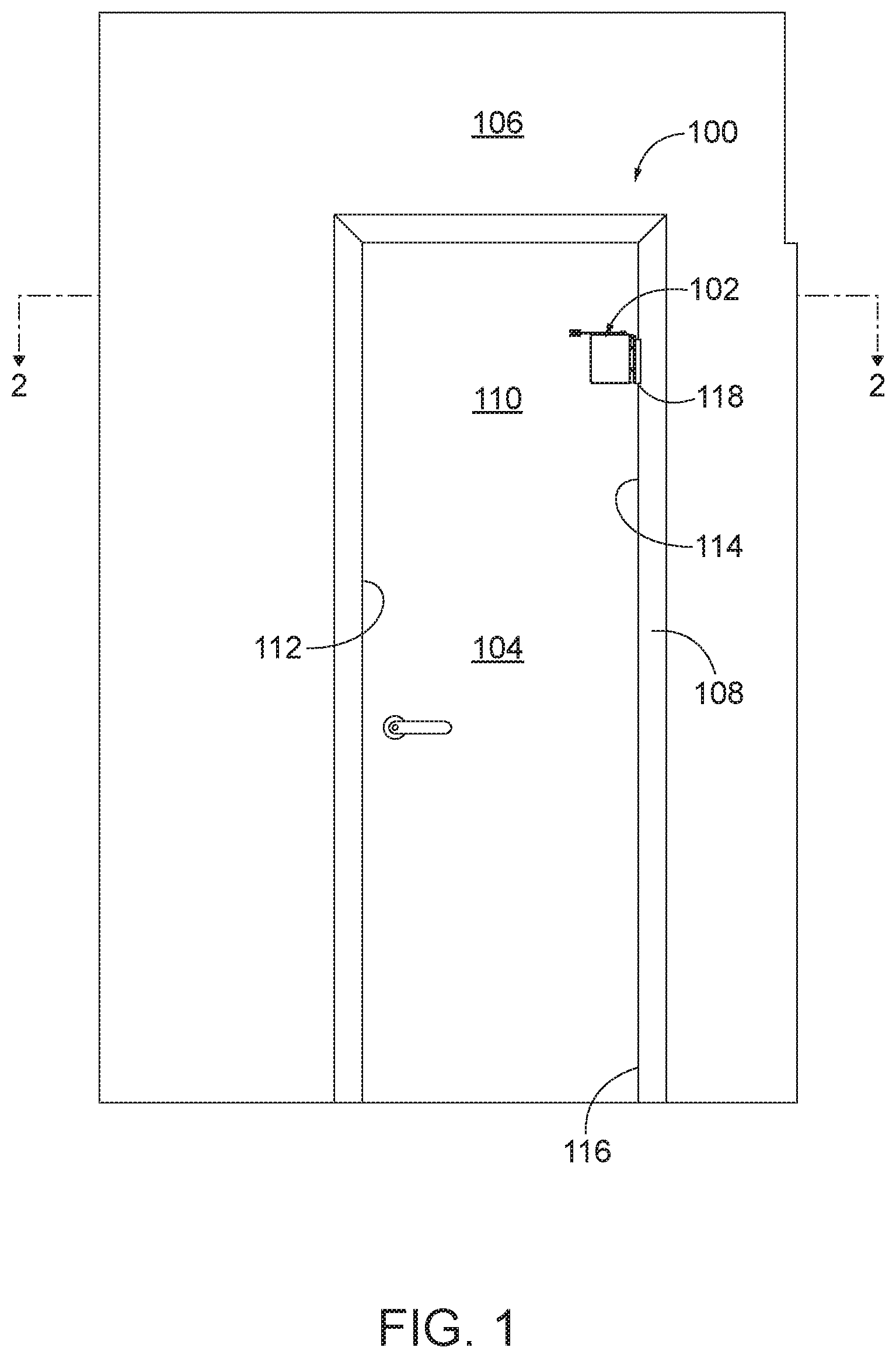 Patent US12359490 — Compact door closer — Figure 1