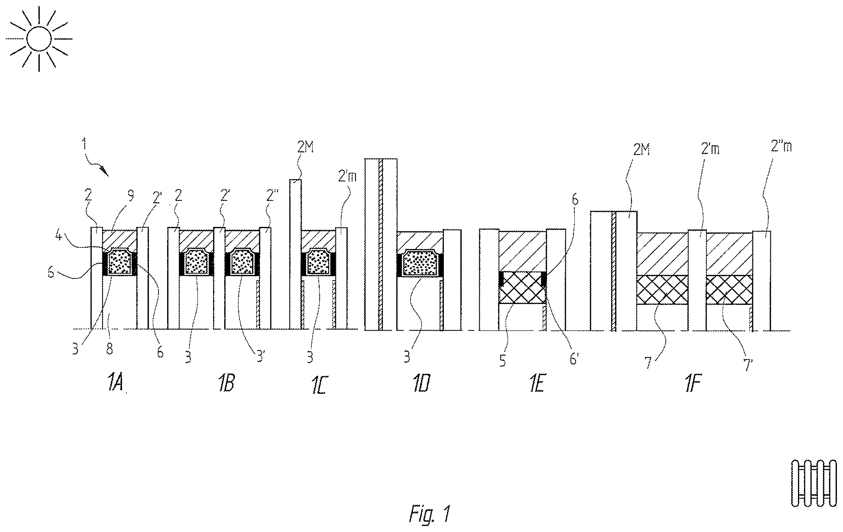 Patent US12359496 — Method and device for manufacturing and applying a rigid spacer frame to an insulating glass — Figure 1
