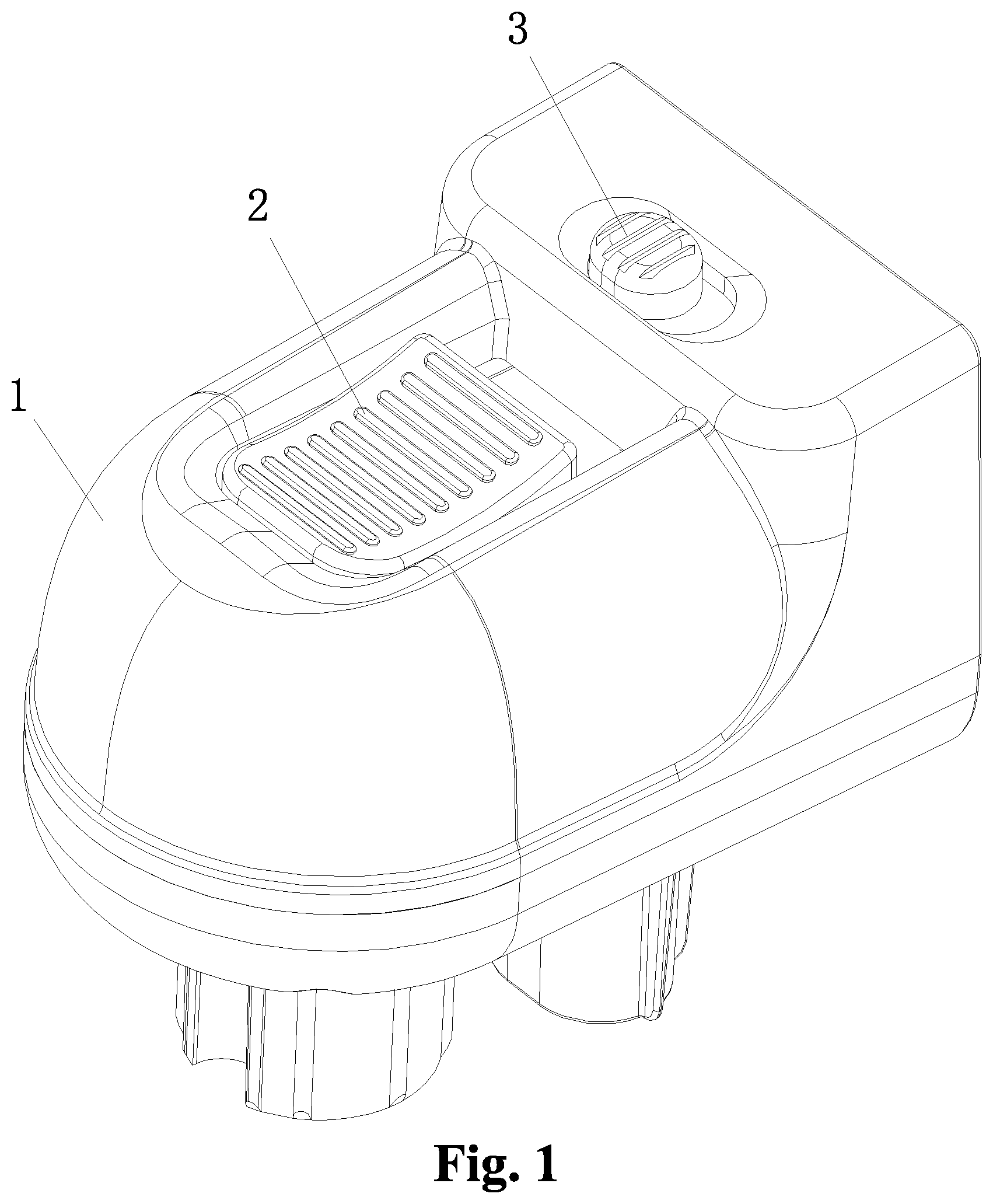 Patent US12359505 — Locking head apparatus of dual automatic locking protective door bar — Figure 1