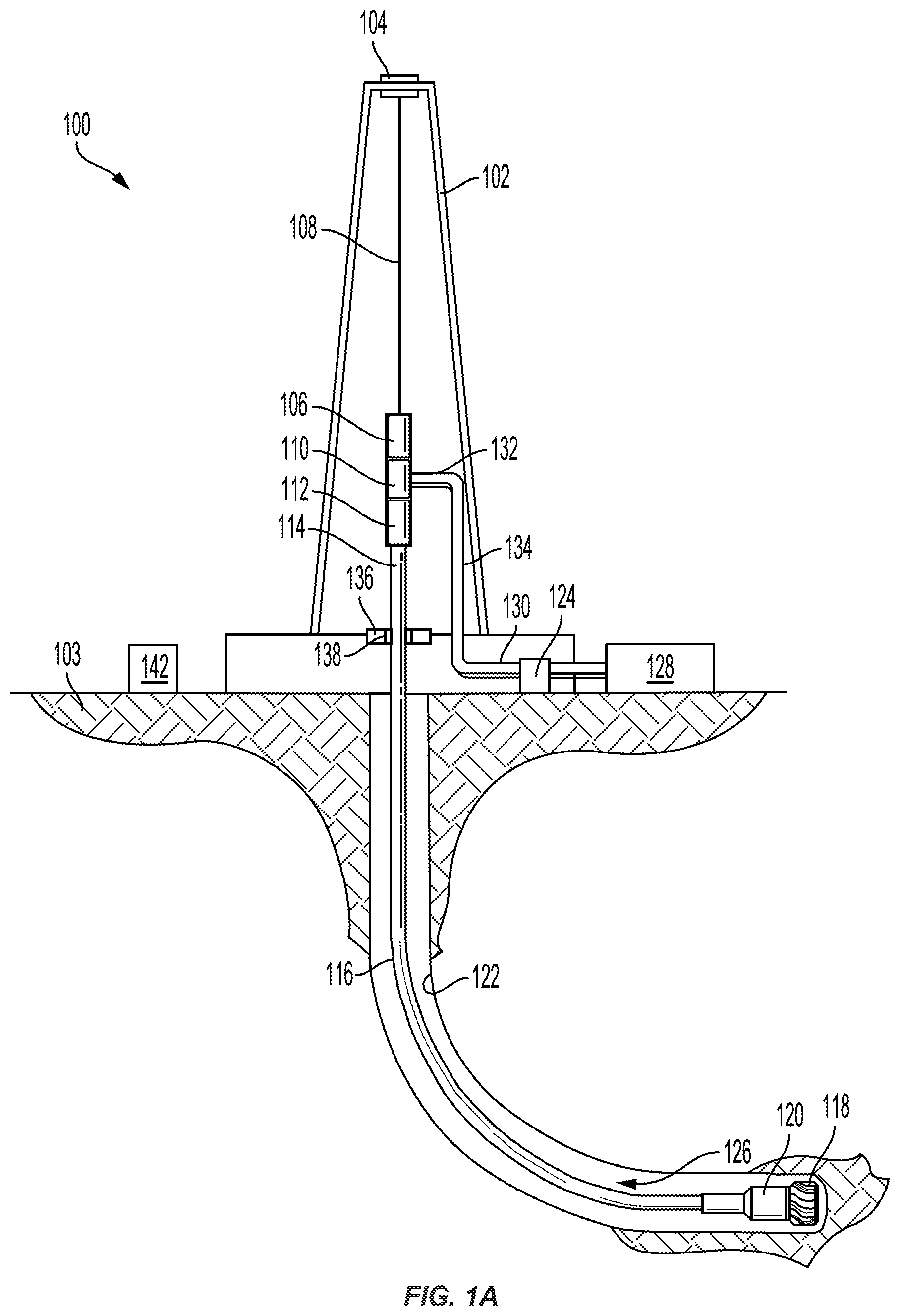 Patent US12359514 Figure 1 – Systems and methods for make-up and break-out of drill pipe