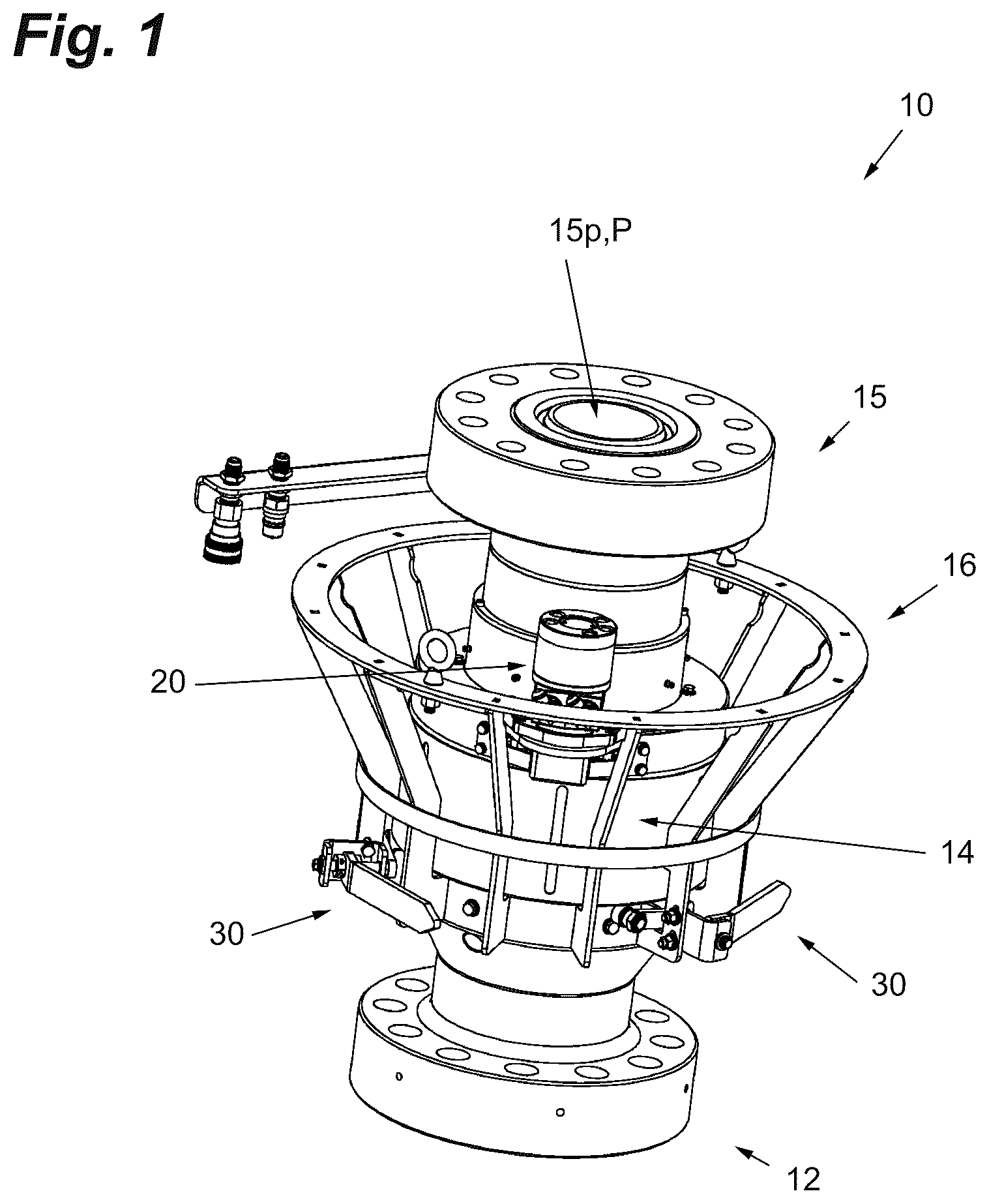 Patent US12359521 — Remote actuated rotary wellhead connection — Figure 1