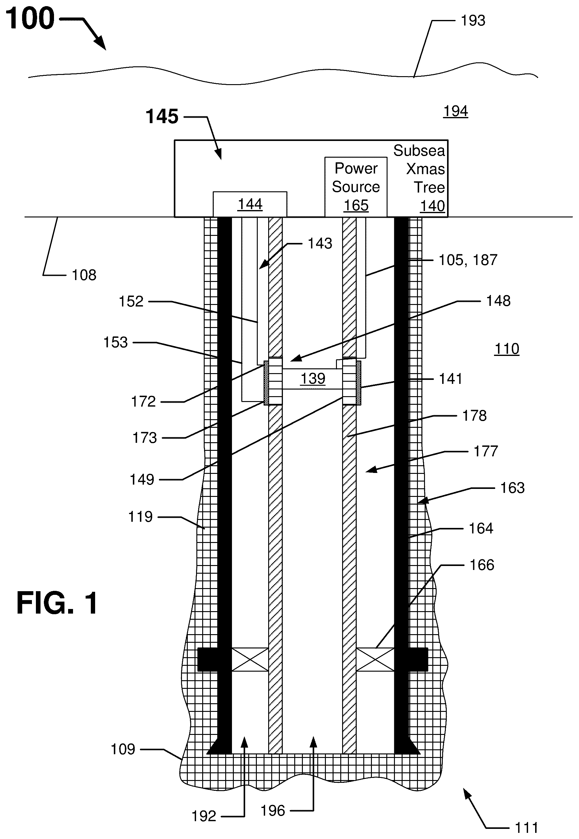 Patent US12359536 — Subsea heat removal system — Figure 1