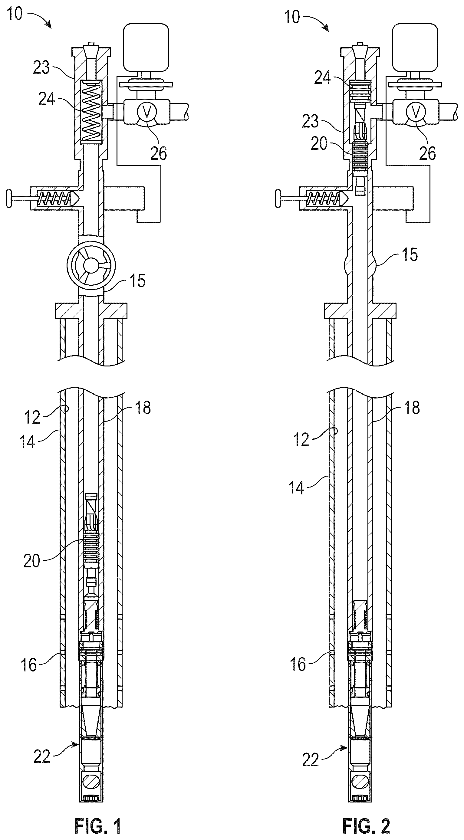 Patent US12359550 — Desander assembly for plunger lift system — Figure 1