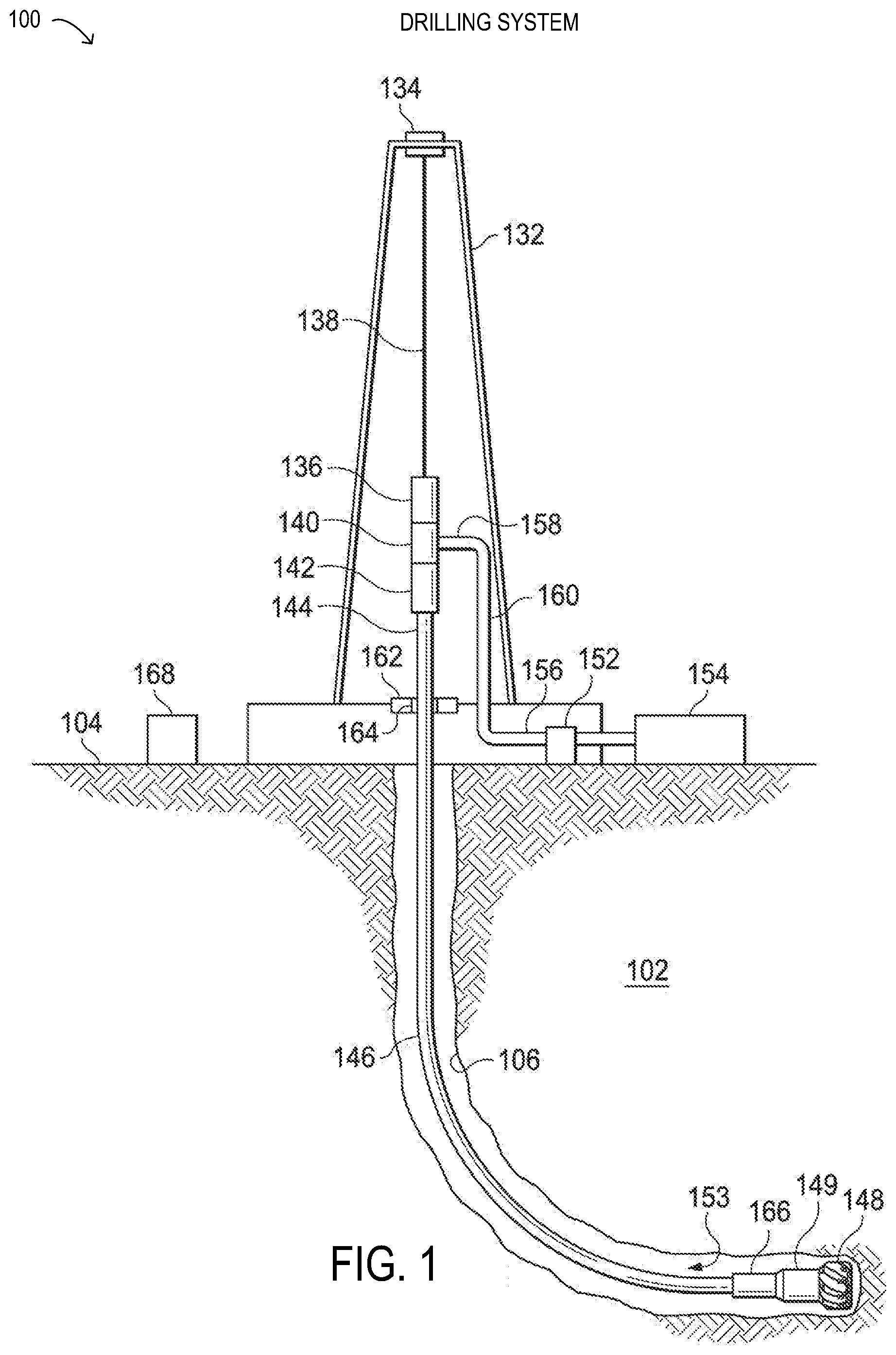Patent US12359551 — Geosteering methods and systems for improved drilling performance — Figure 1