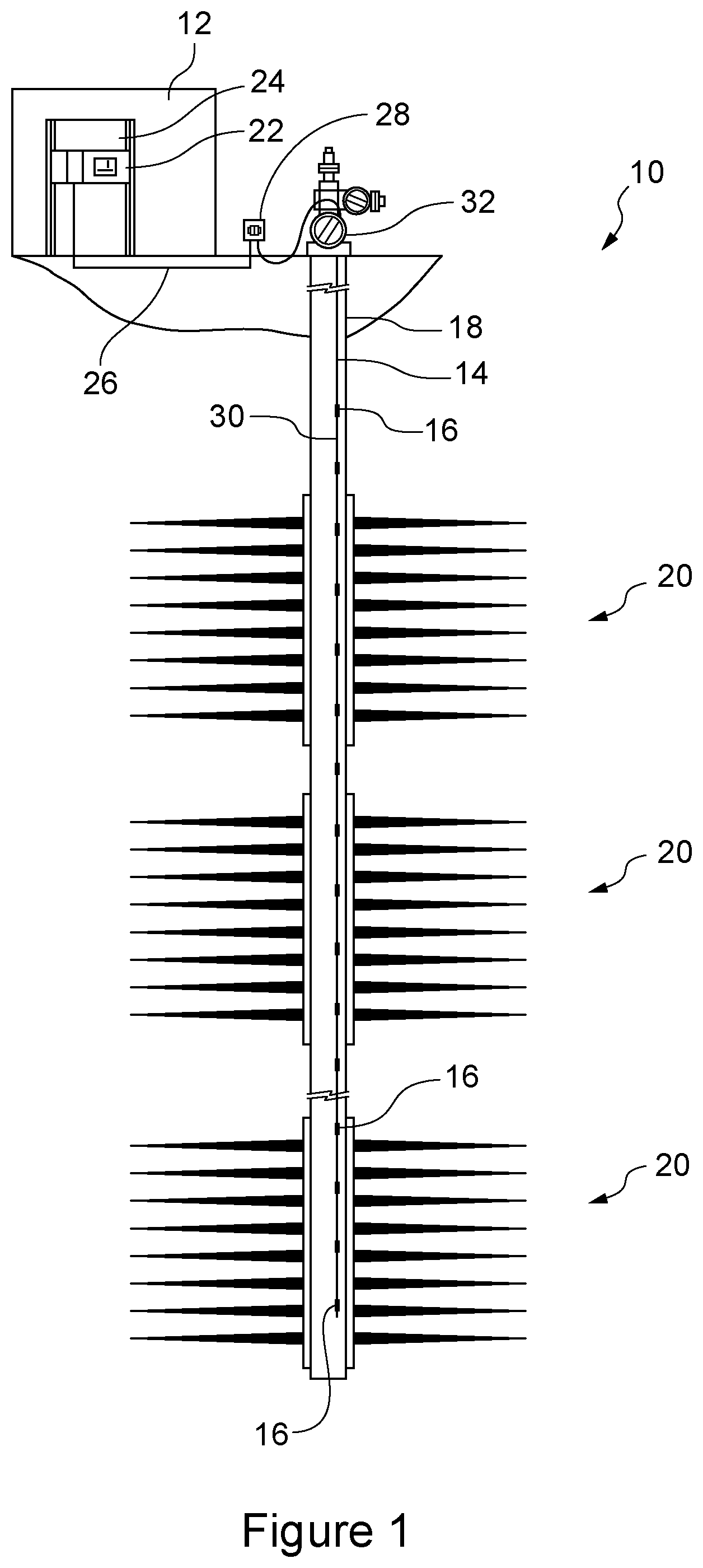 Patent US12359561 Figure 1 – Well bore instrument system