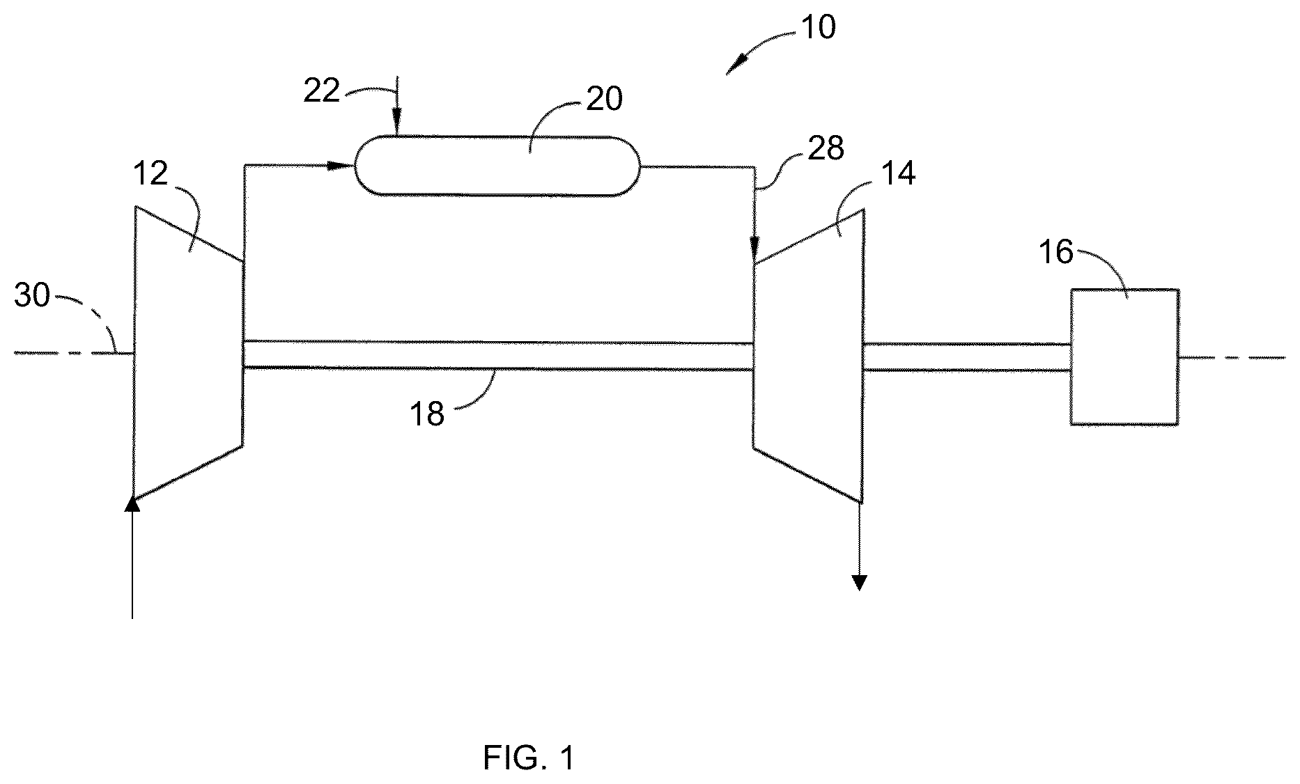 Patent US12359569 — Turbine blade tip cooling hole supply plenum — Figure 1