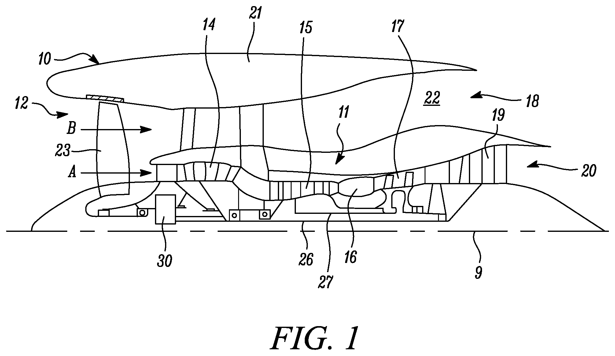 Patent US12359571 — Method for manufacturing a composite bladed disk or rotor — Figure 1