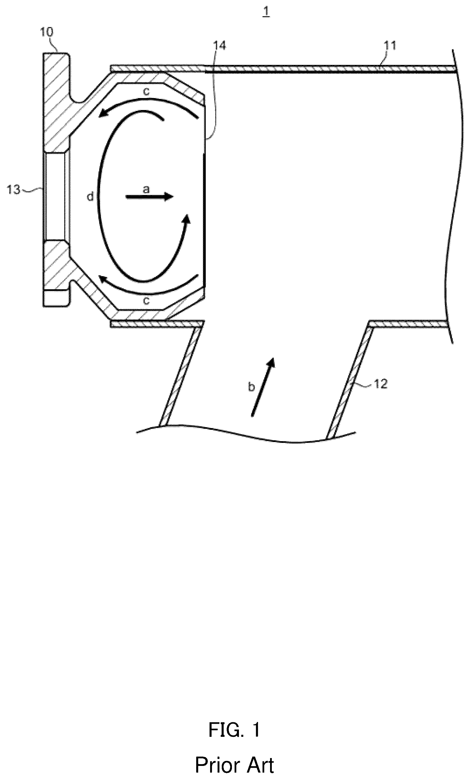 Patent US12359597 — Exhaust structure and injector attachment member — Figure 1