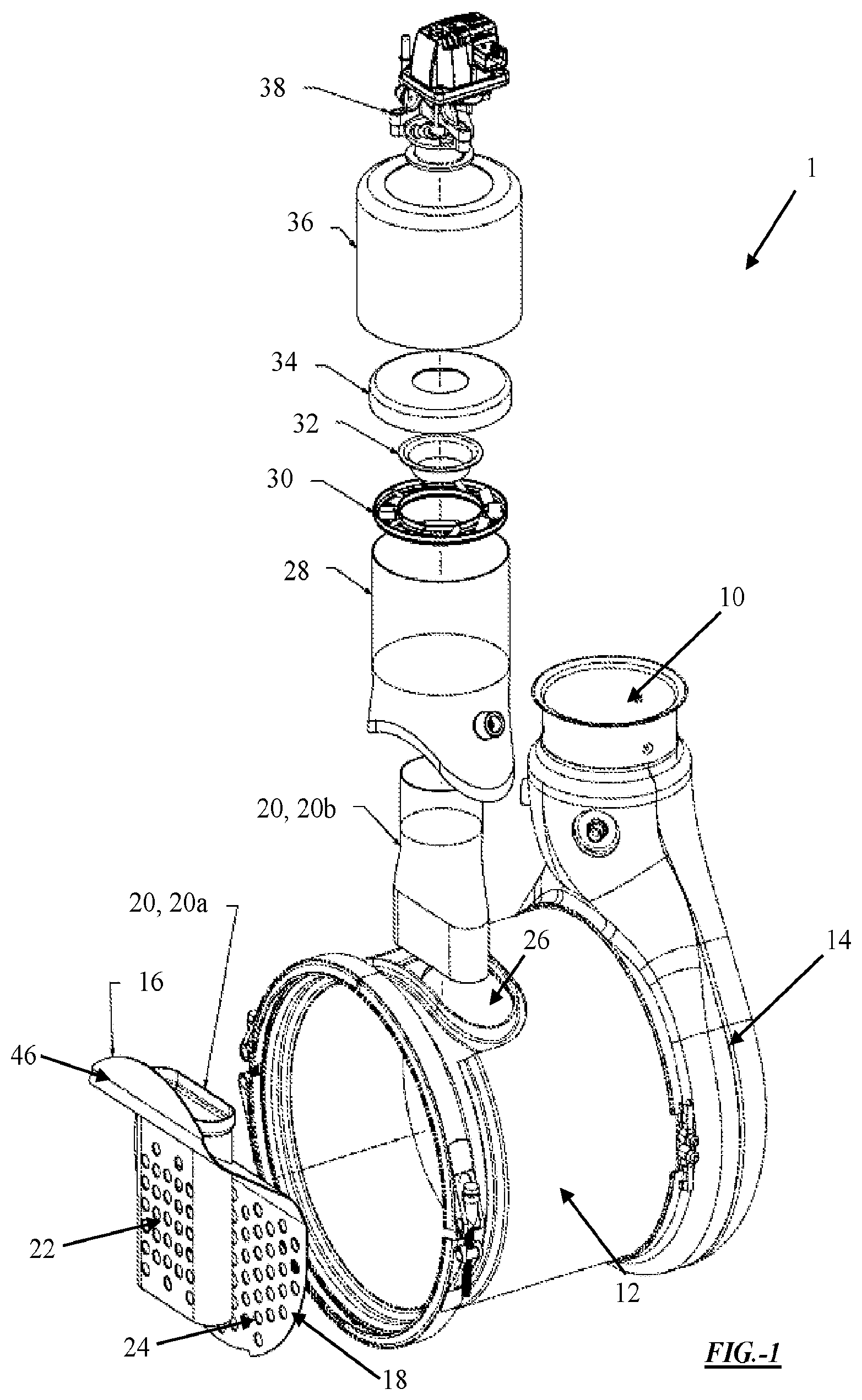 Patent US12359600 — Exhaust aftertreatment apparatus — Figure 1