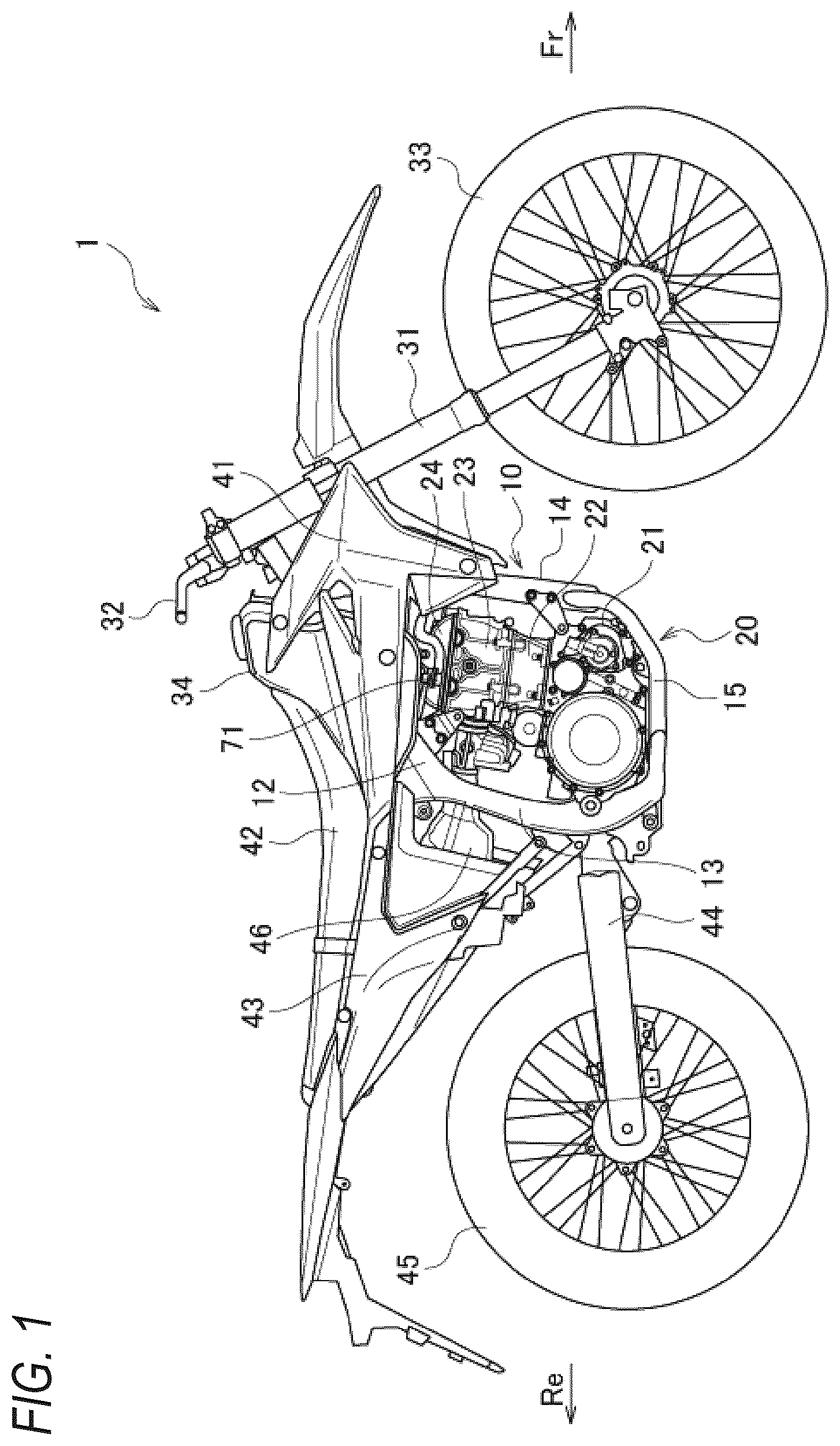 Patent US12359601 — Installation structure for air control device — Figure 1