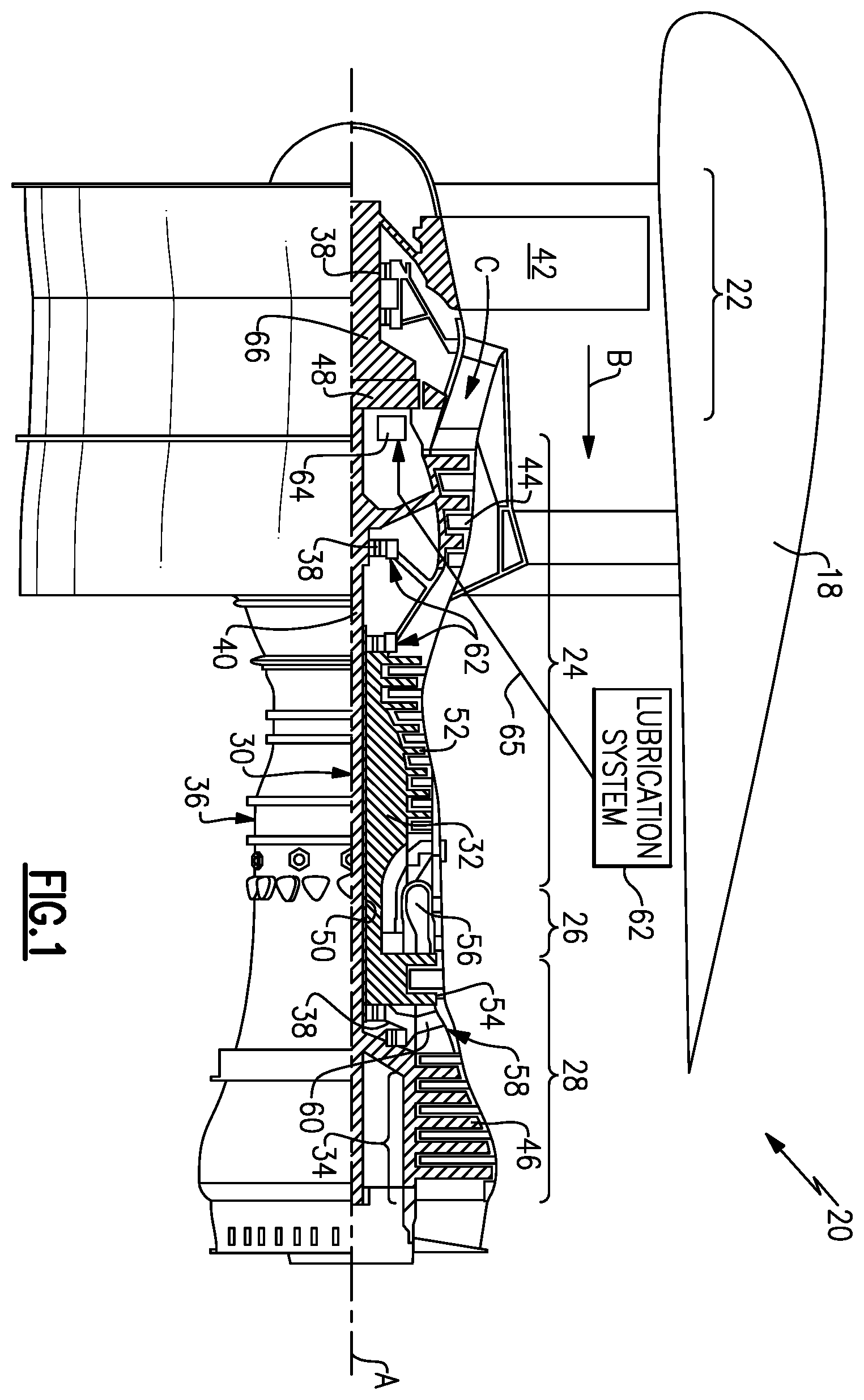 Patent US12359617 — Axial transfer bearing — Figure 1