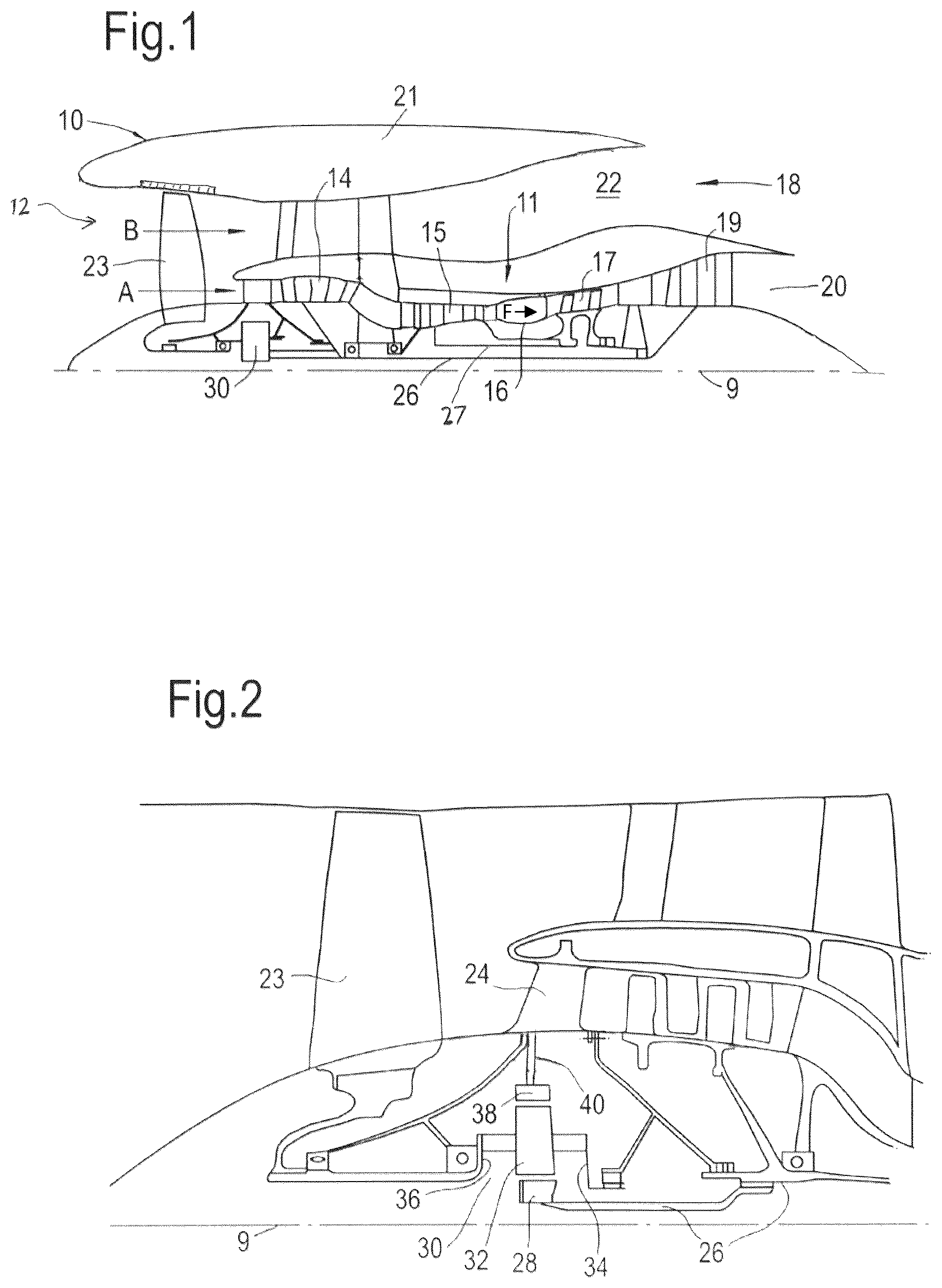 Patent US12359618 Figure 1 – Gas turbine fuel return line