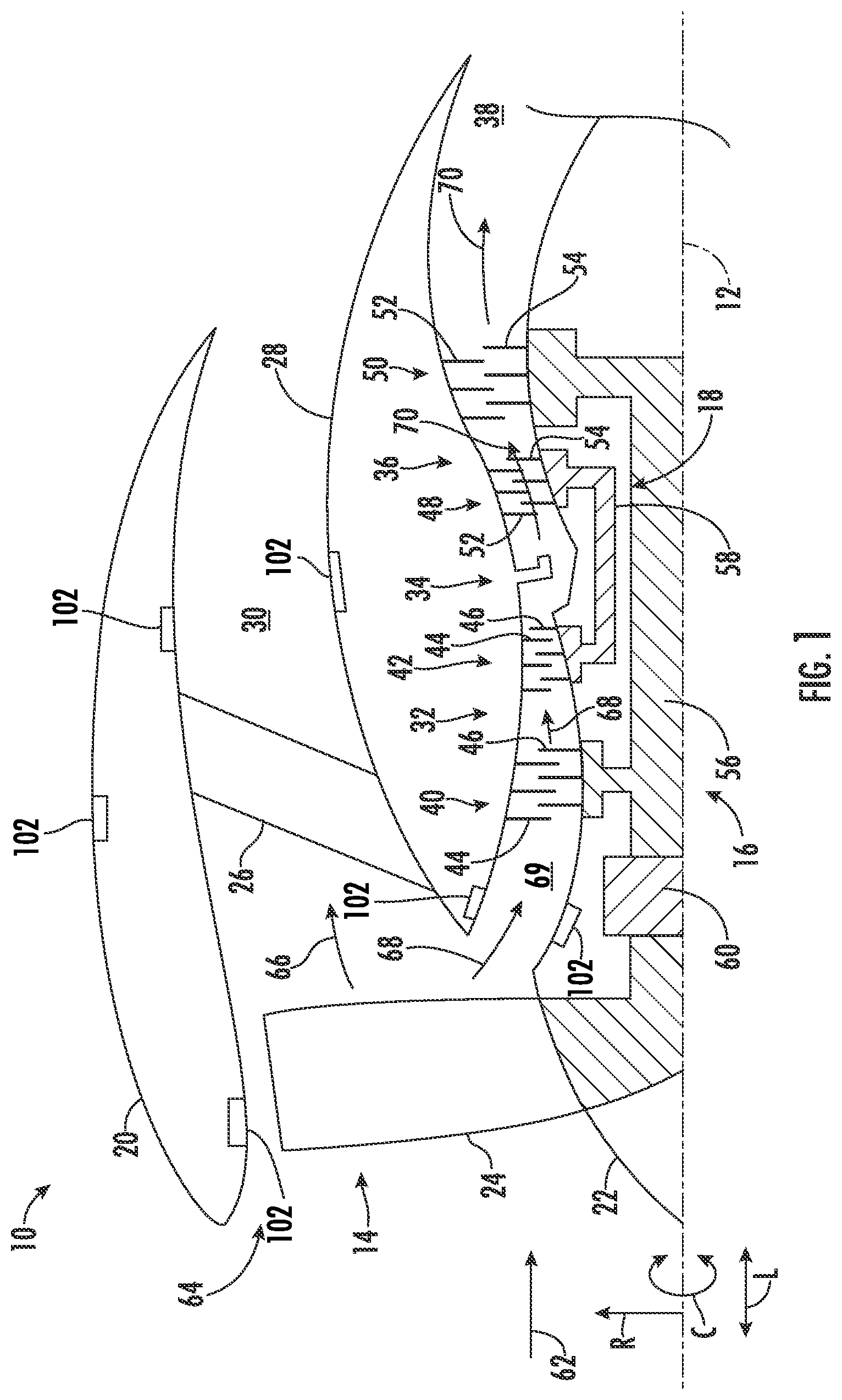 Patent US12359621 — Thermal management system for a gas turbine engine — Figure 1