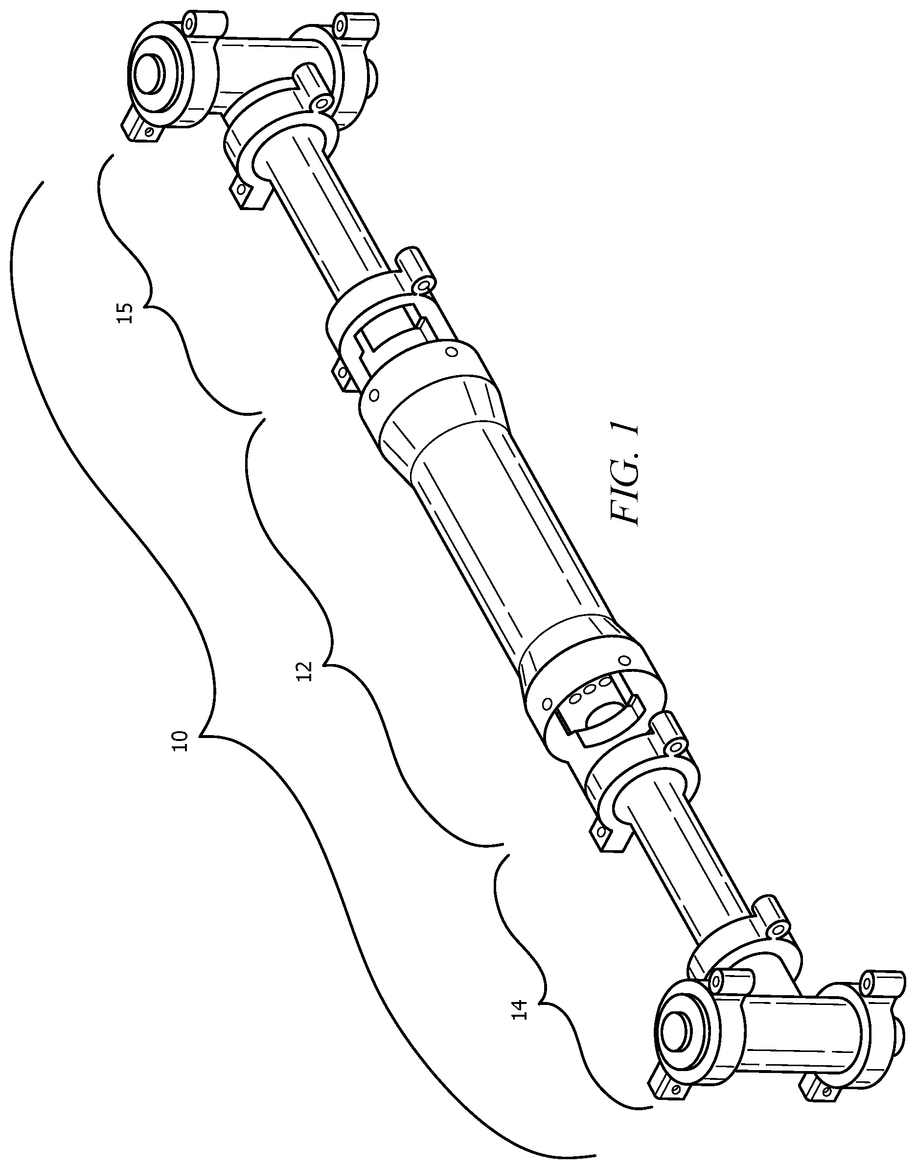 Patent US12359660 — Linear FRAC pump drive system safety deflector — Figure 1